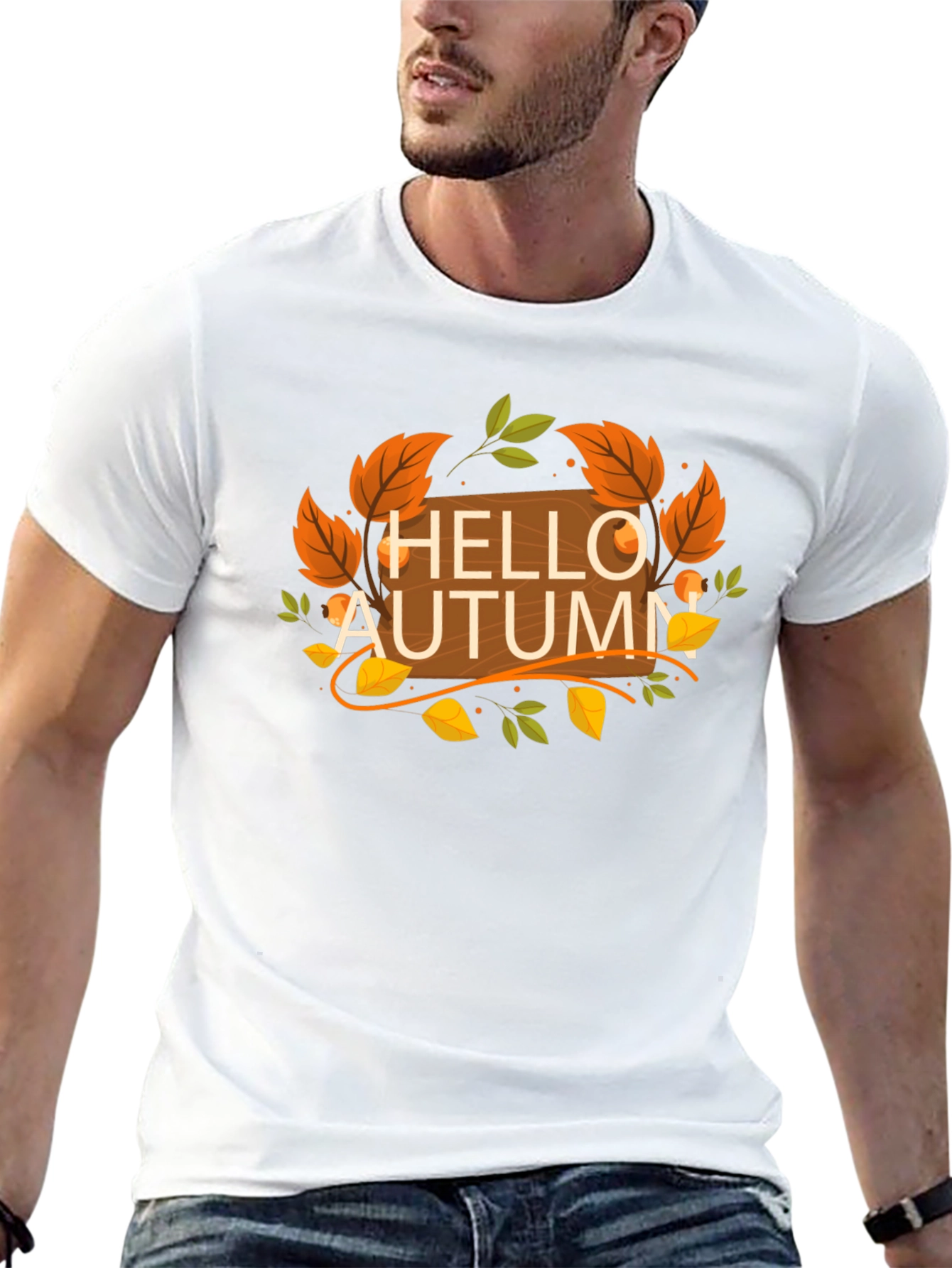 Hello Autumn T-Shirt - Fall Season Graphic Tee