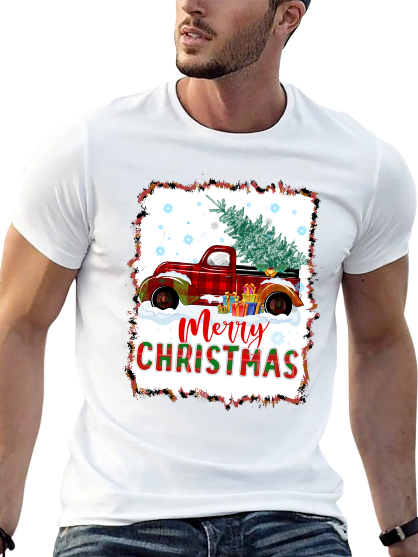 Merry Christmas Truck Graphic Tee