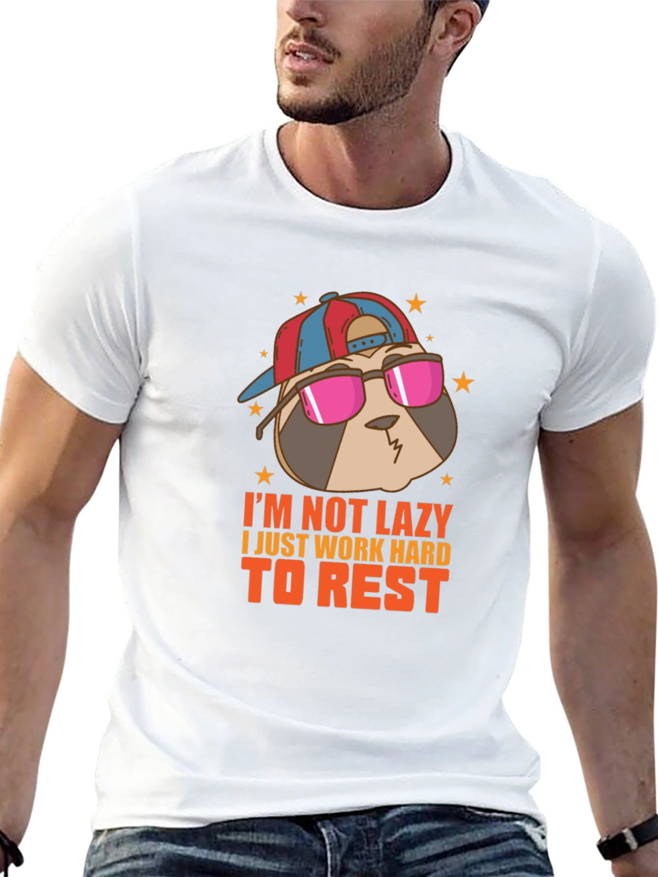 Cool Sloth T-Shirt - Im Not Lazy Design