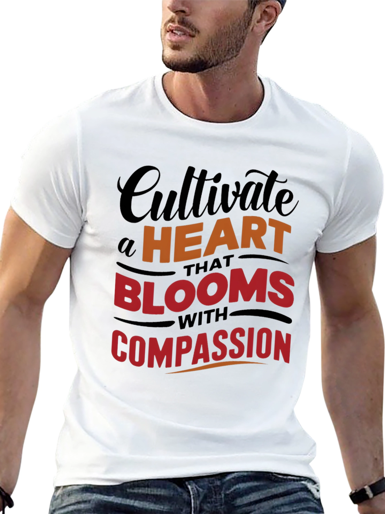 Cultivate a Heart T-Shirt - Blooms with Compassion Design