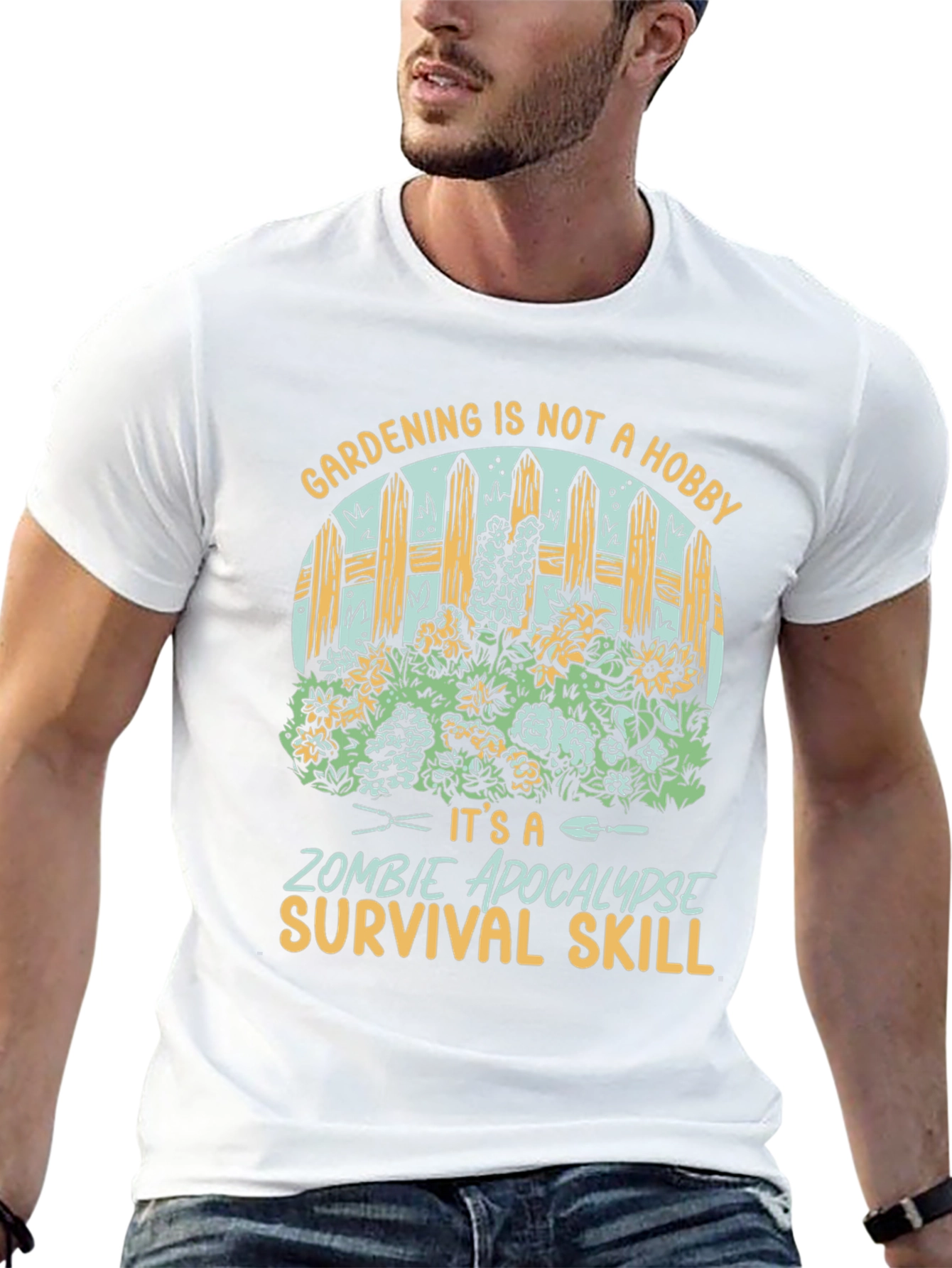 Gardening Zombie Apocalypse Survival Skill T-Shirt