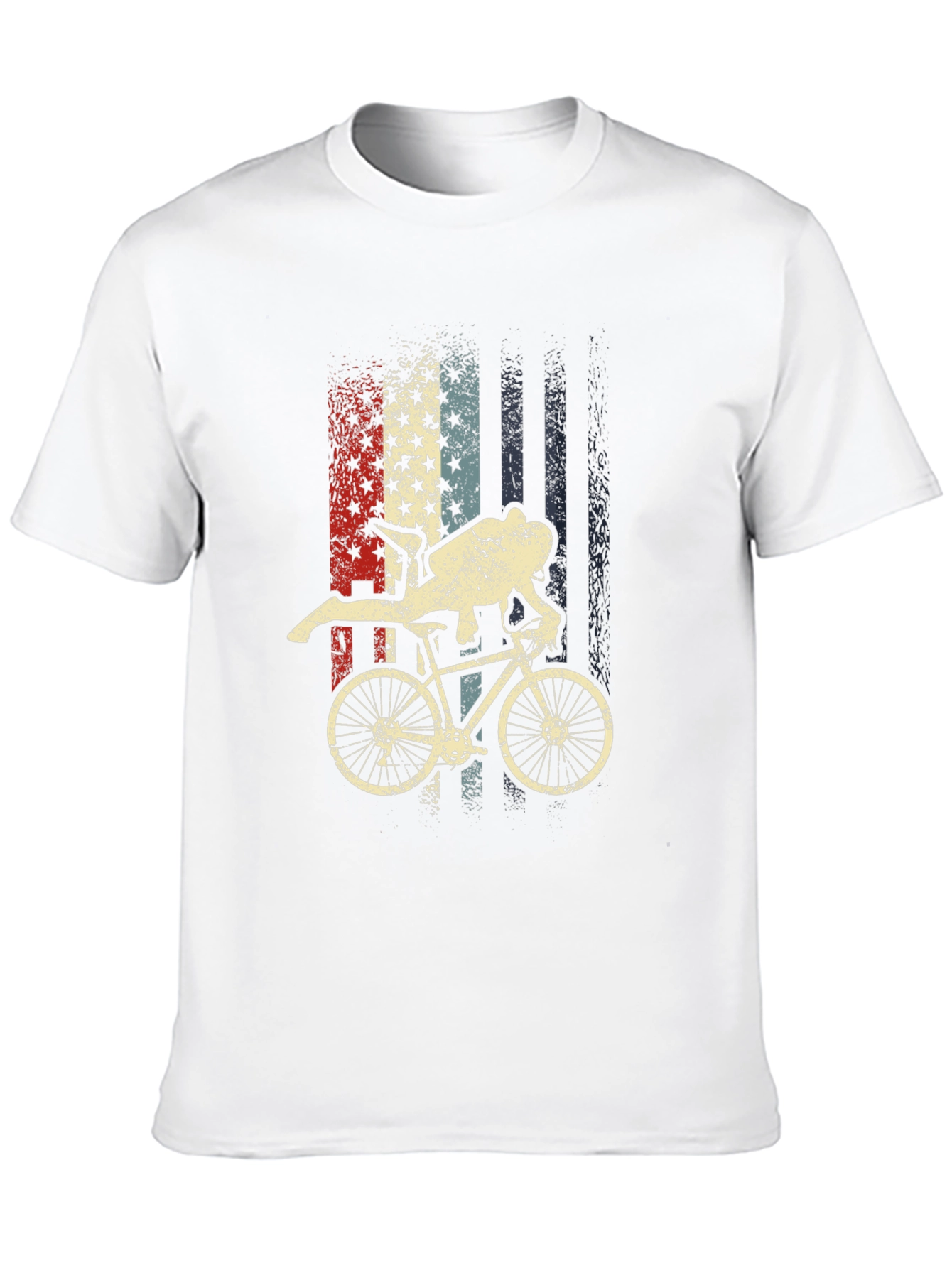 Diver Cyclist American Flag Mens T-Shirt