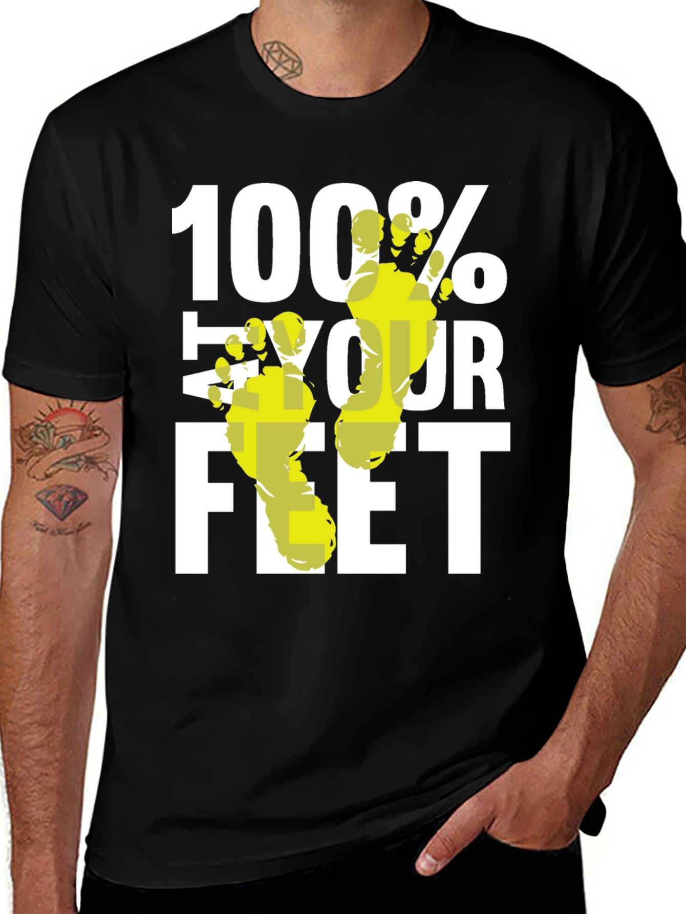 100% Your Feet Funny Graphic T-Shirt