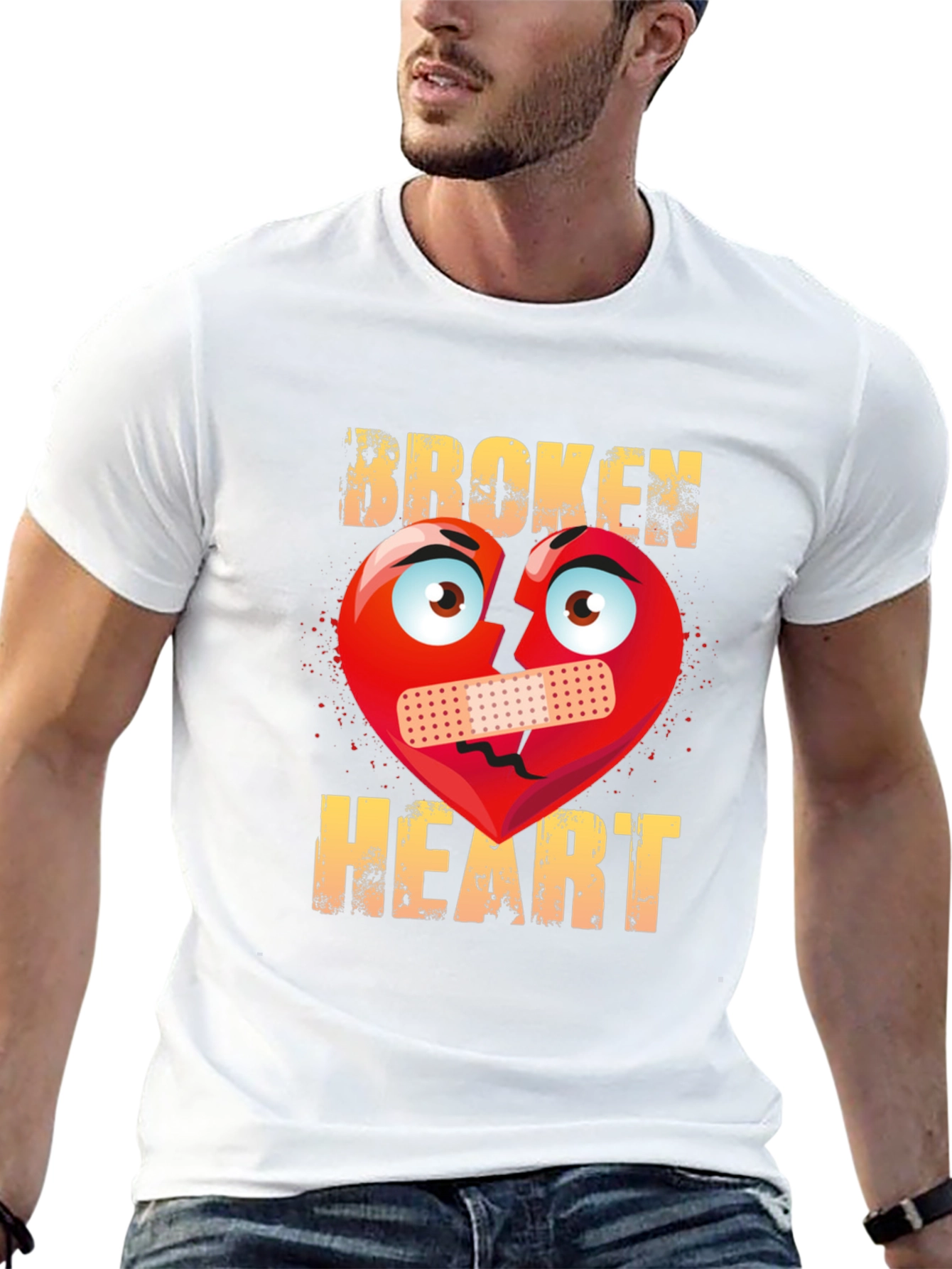 Broken Heart Funny Graphic Tee