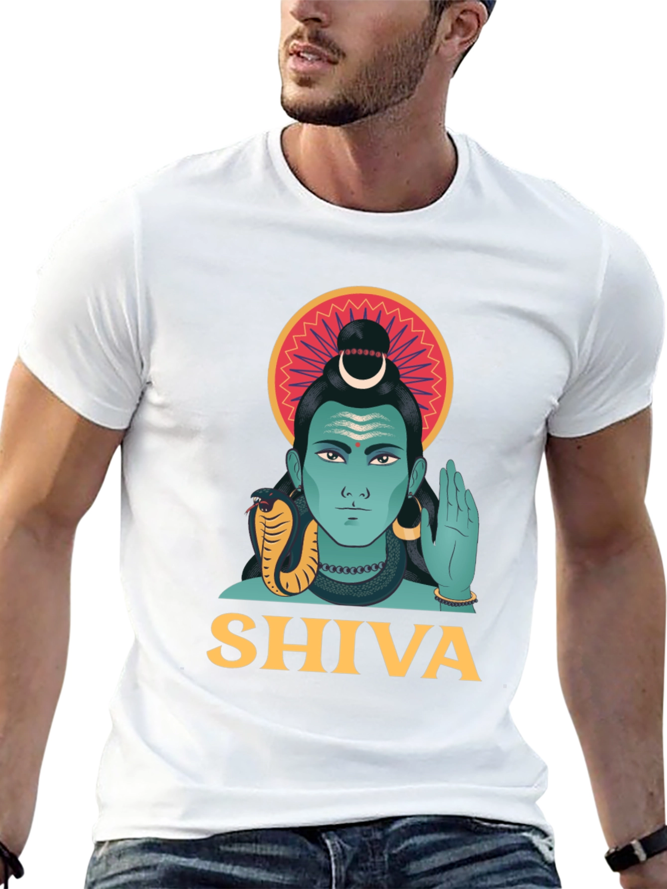 Shiva Graphic Print Black T-Shirt
