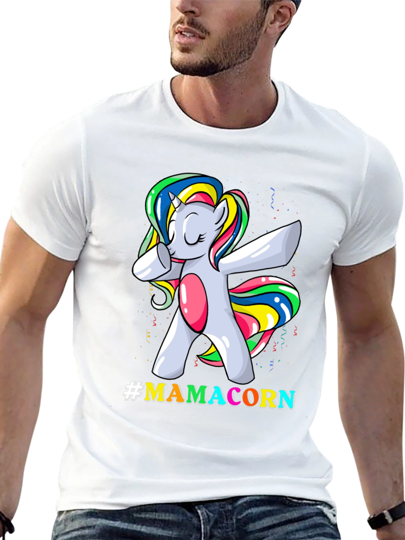 Mamacorn Dabbing Unicorn Graphic T-Shirt
