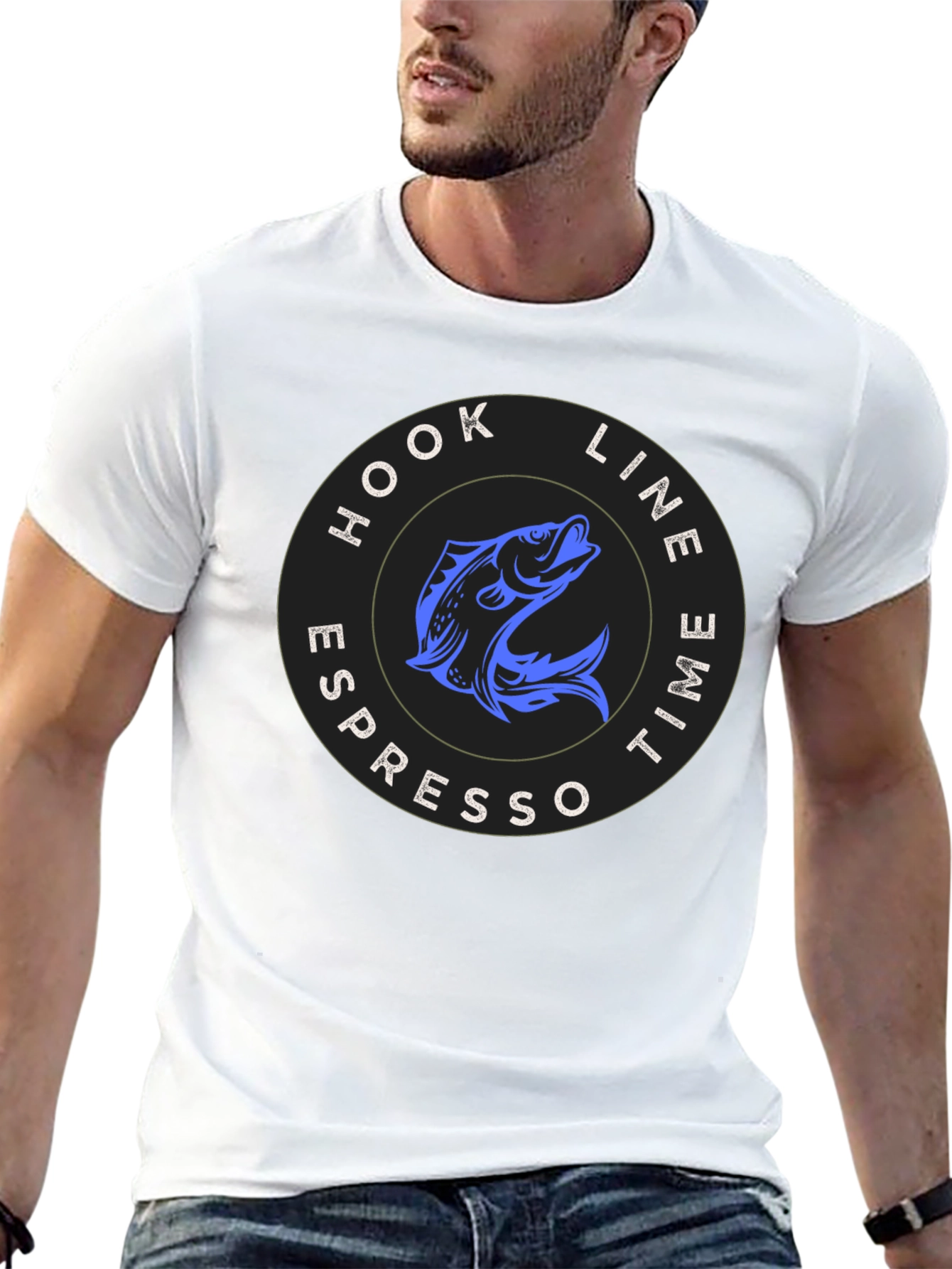 Hook Line Espresso Time T-Shirt
