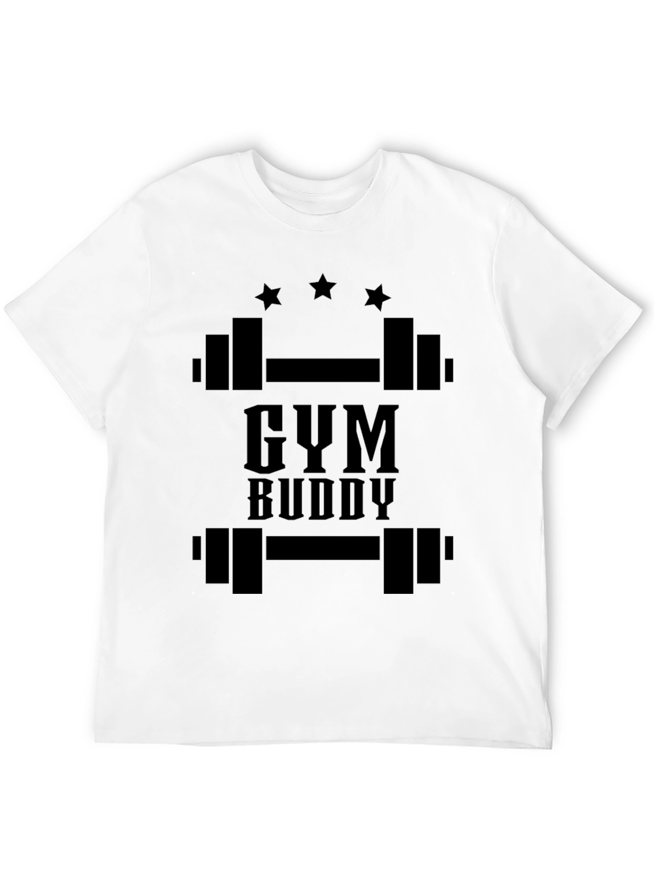 Gym Buddy Black Graphic Tee