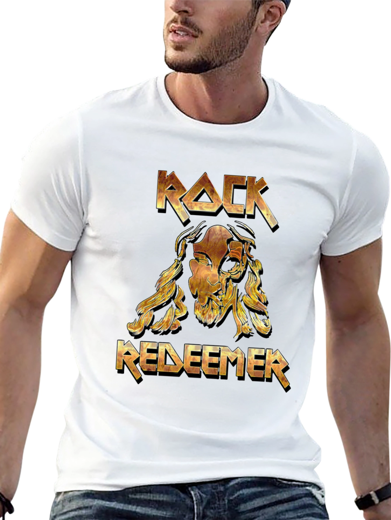 Rock Redeemer Graphic T-Shirt - Black