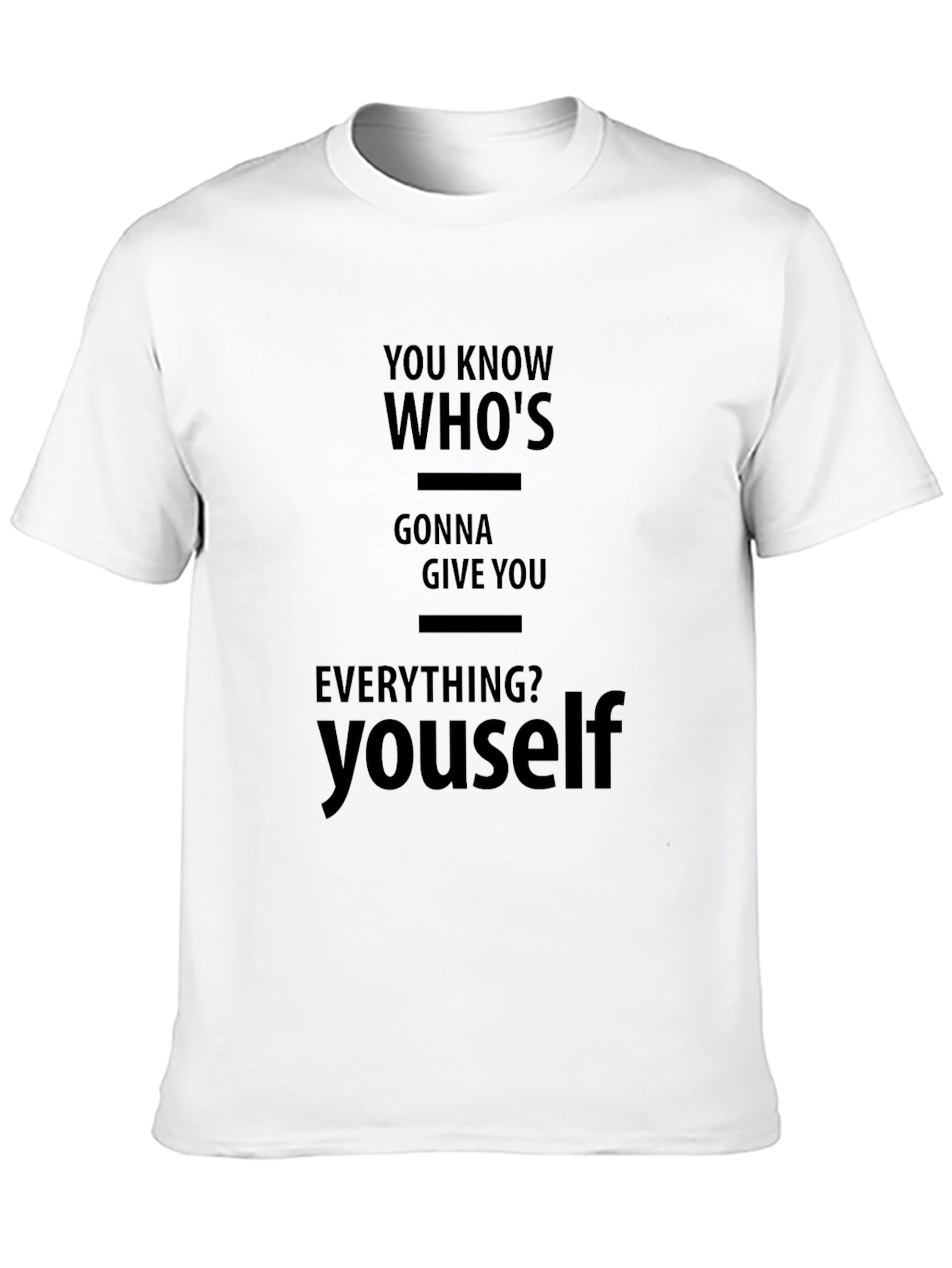 Motivational You-Self Black T-Shirt
