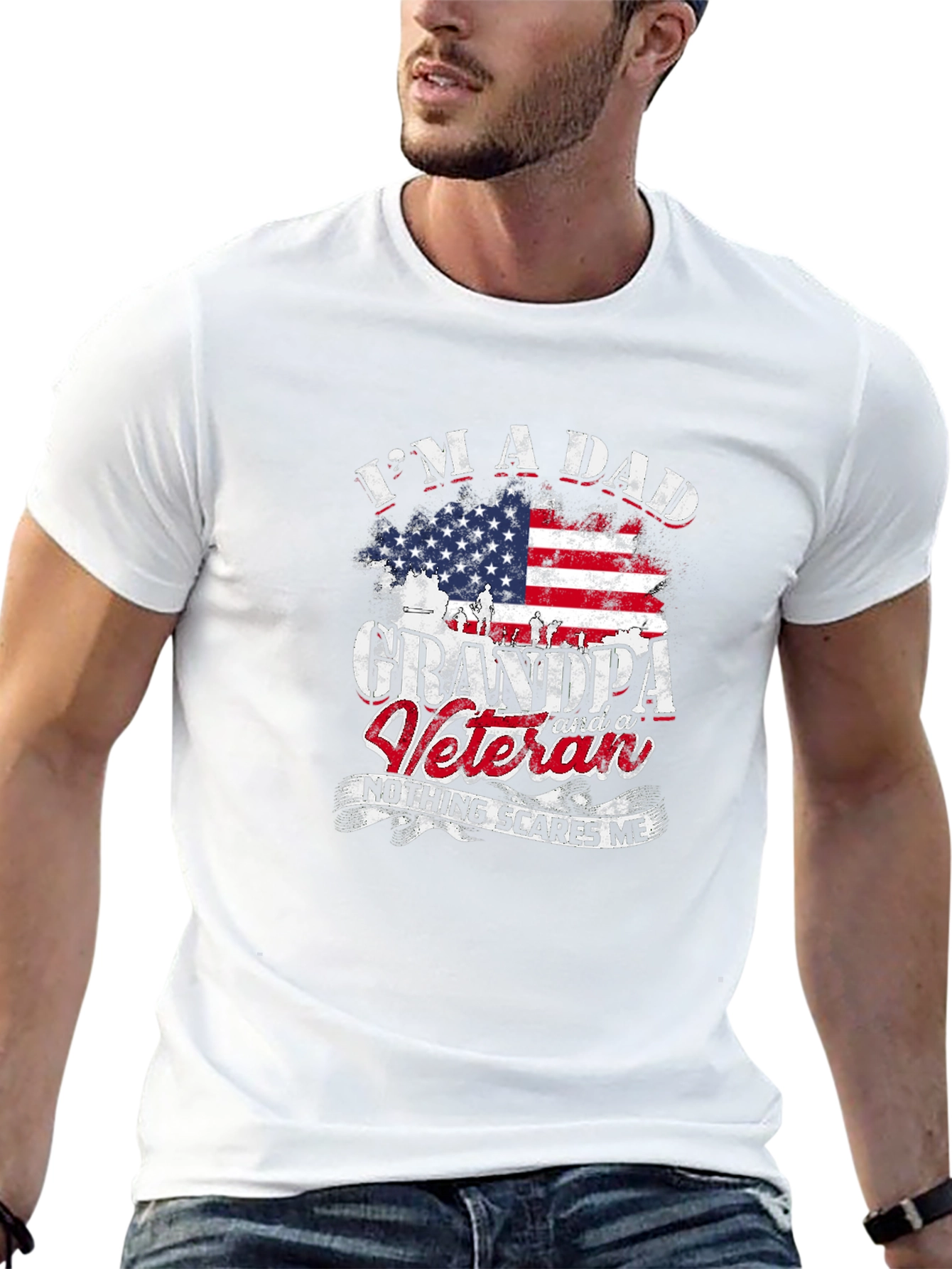 Dad Grandpa Veteran Graphic T-Shirt