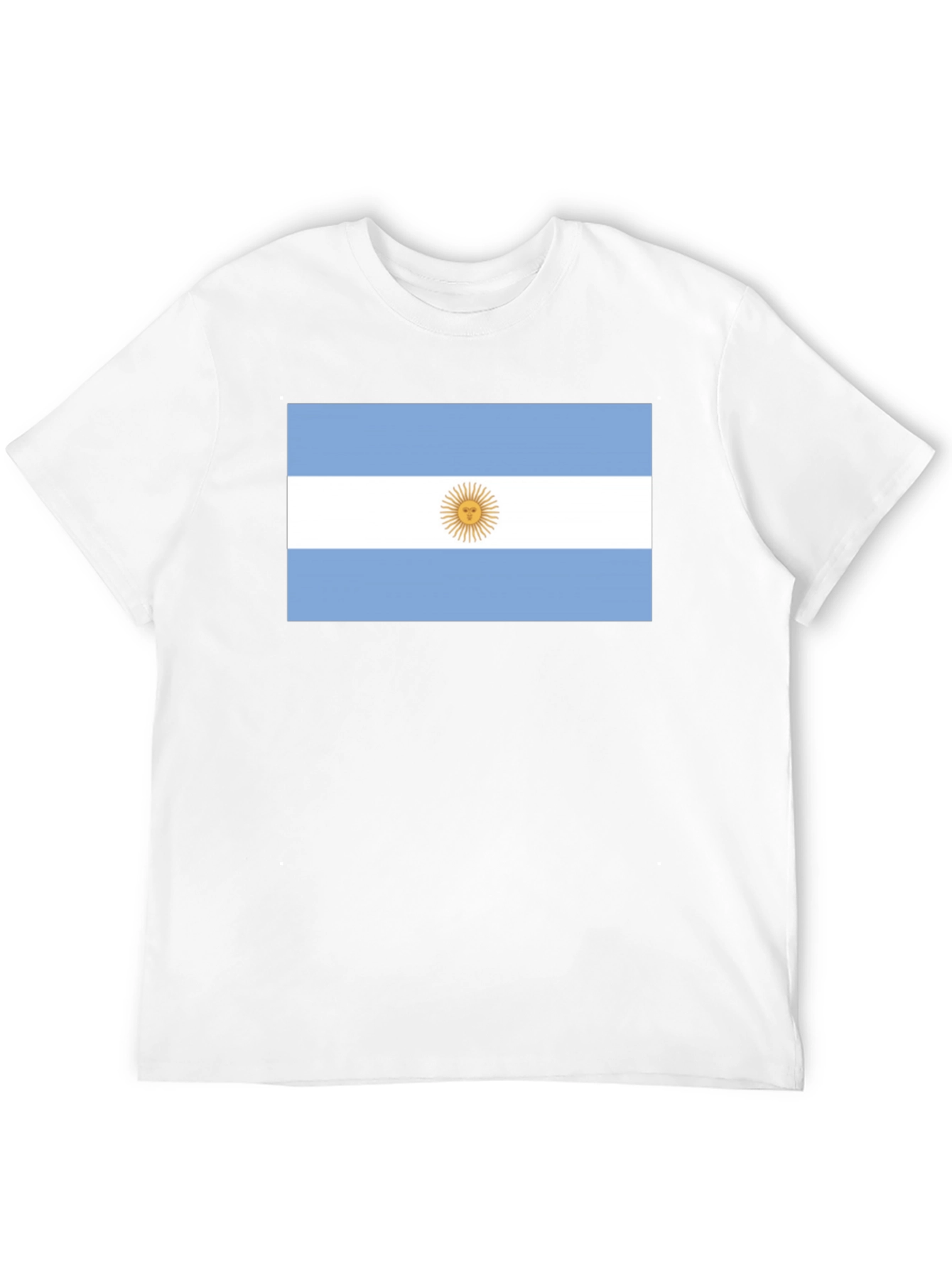 Argentina Flag T-Shirt - Black Cotton Tee
