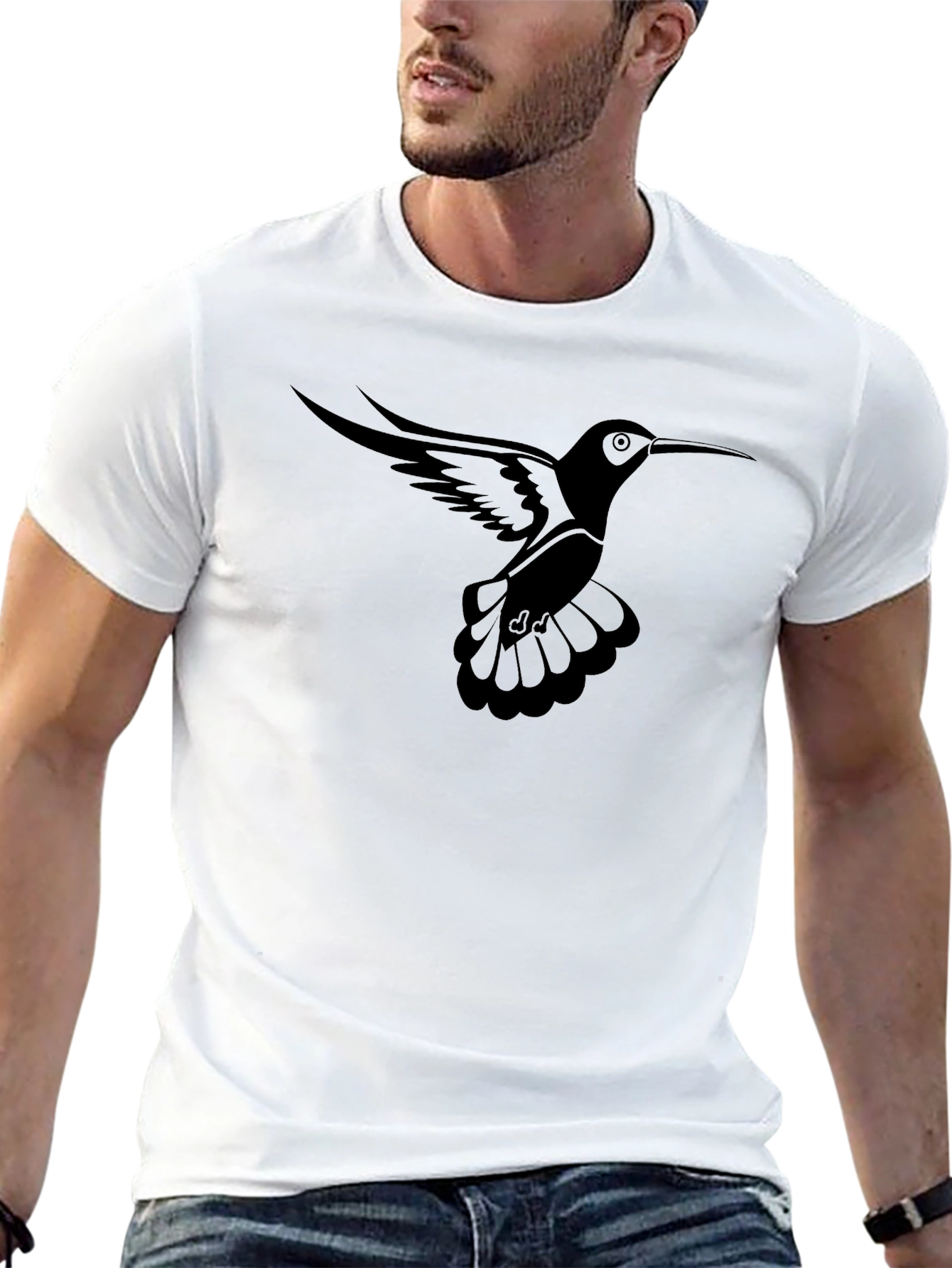 Hummingbird Graphic Tee - Mens Black T-Shirt