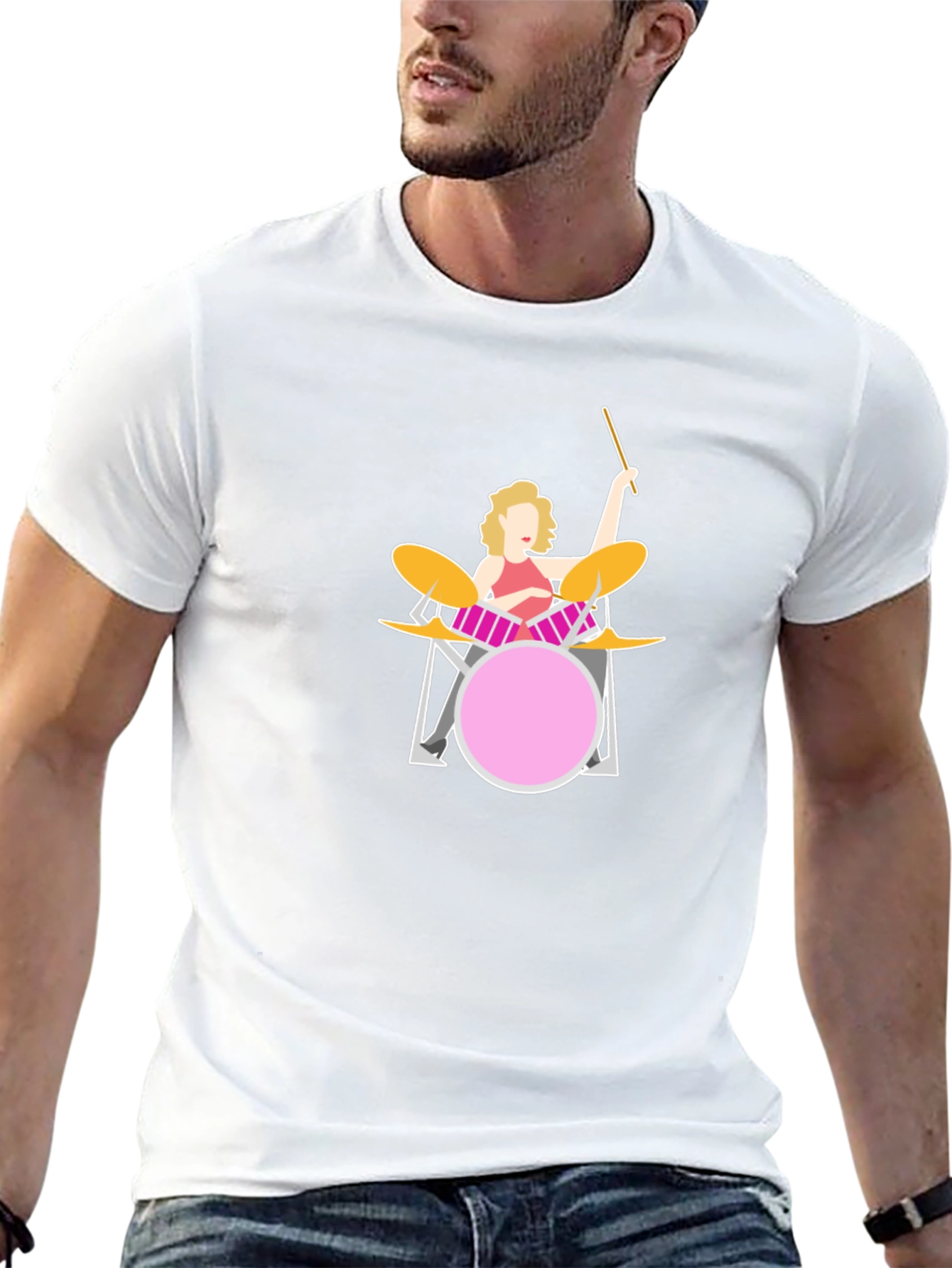 Drummer Graphic Tee - Unisex Crew Neck