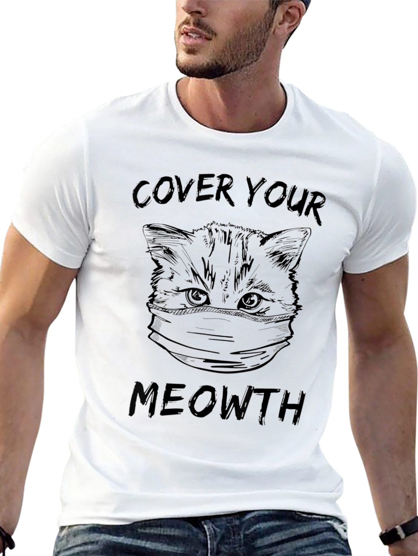 Cover Your Meowth Funny Cat T-Shirt