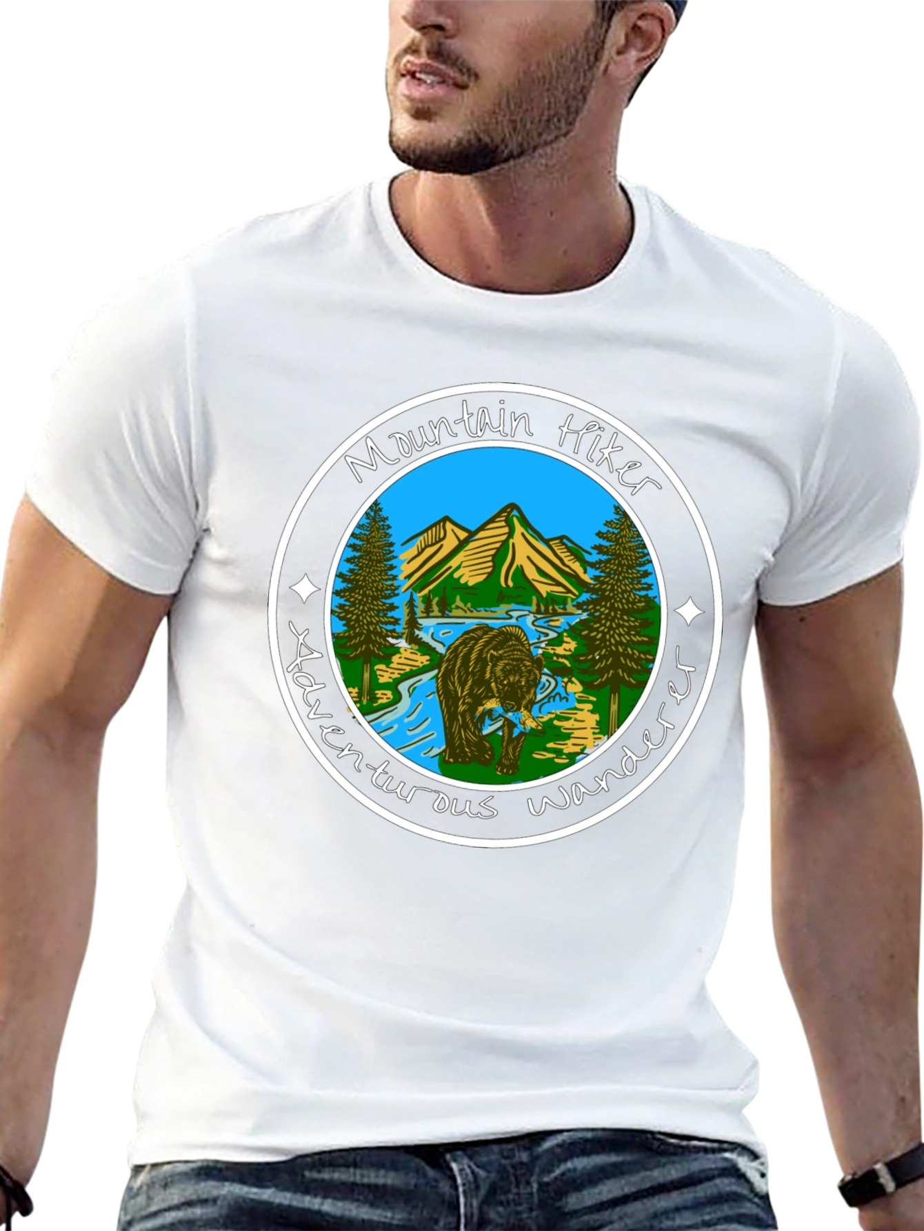 Mountain Hiker Adventurous Wanderer Graphic Tee
