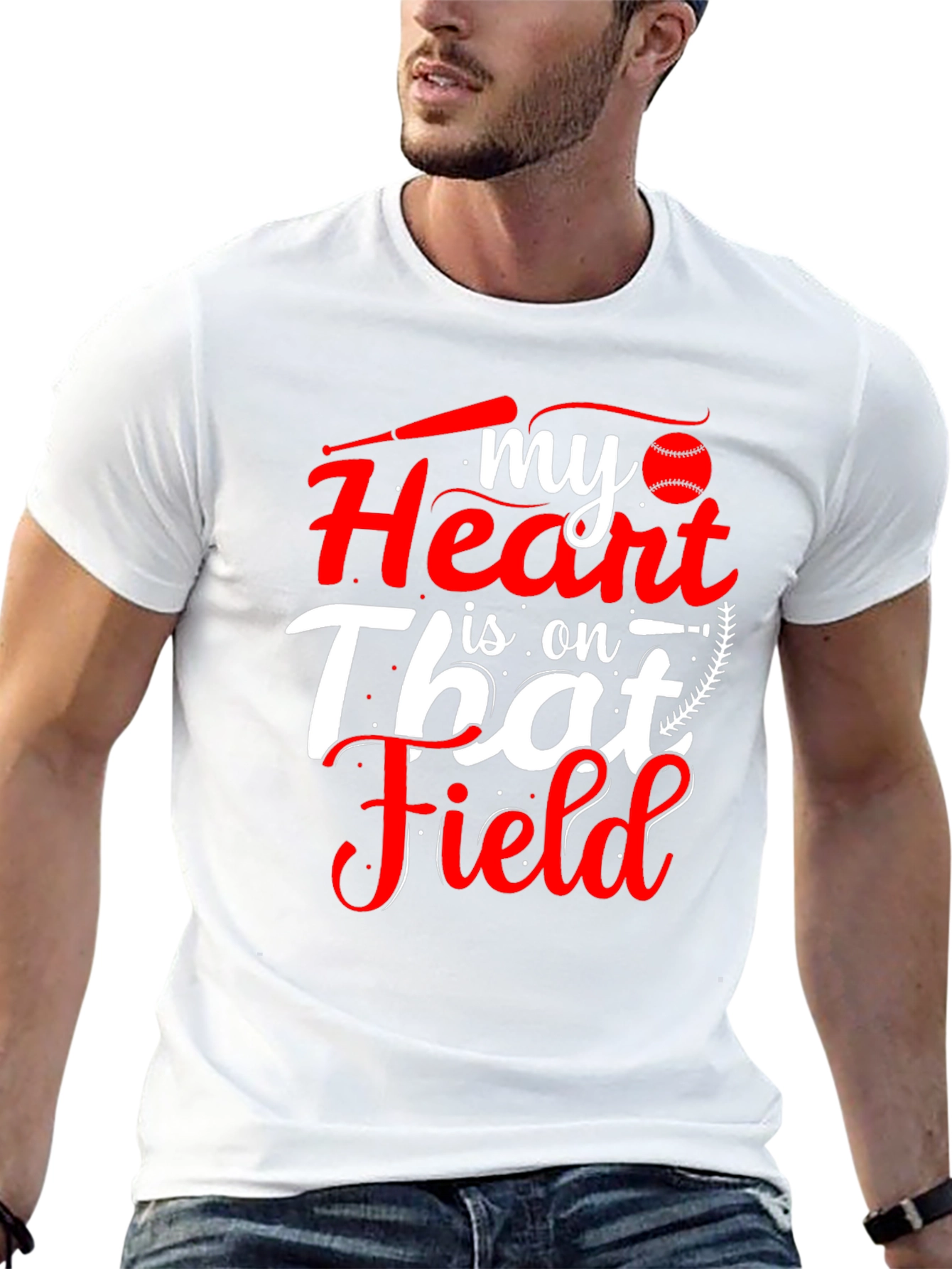 Baseball Heart T-Shirt - Field Passion Tee