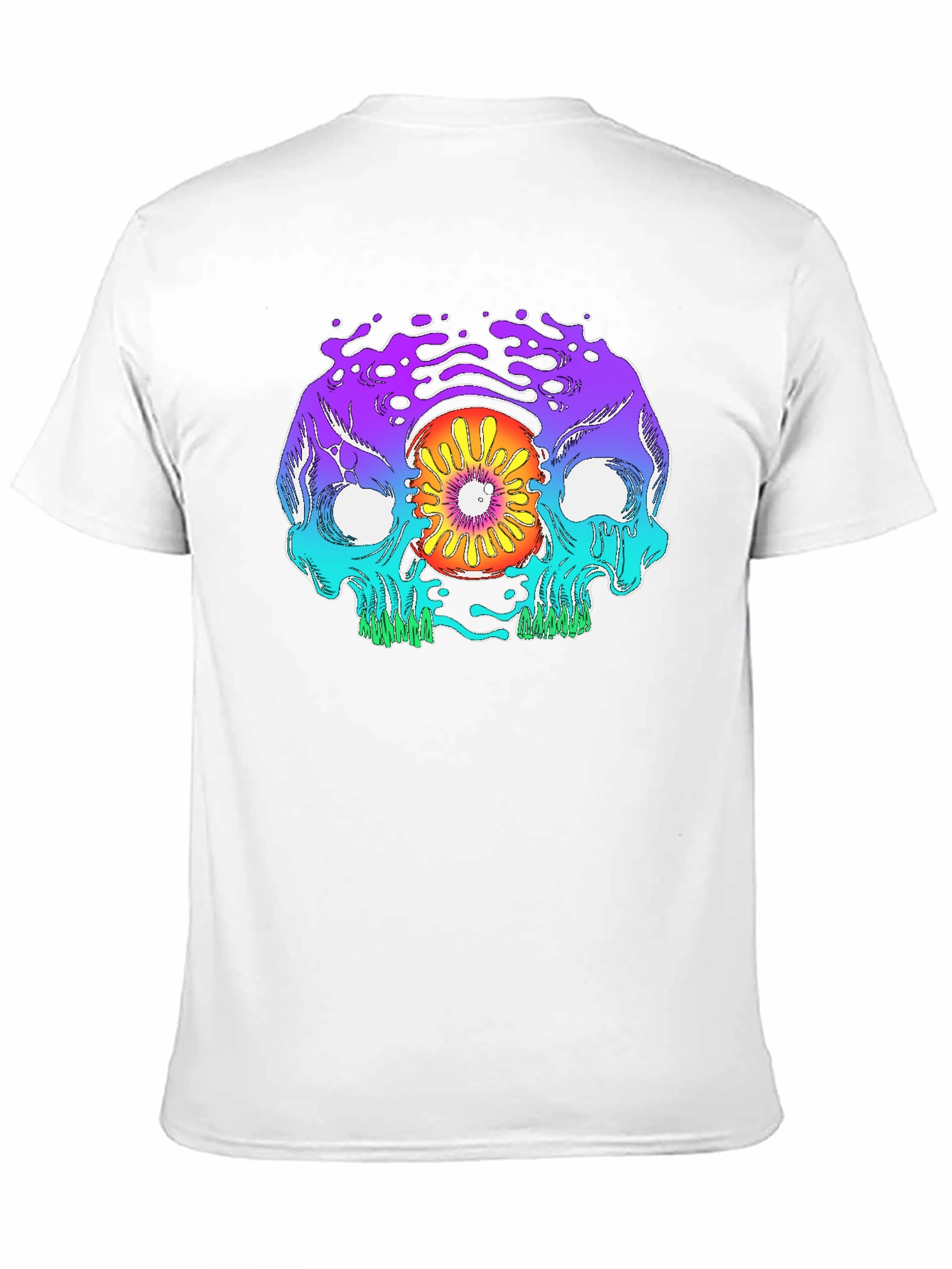 Skull Flower Graphic Tee - Unique Design