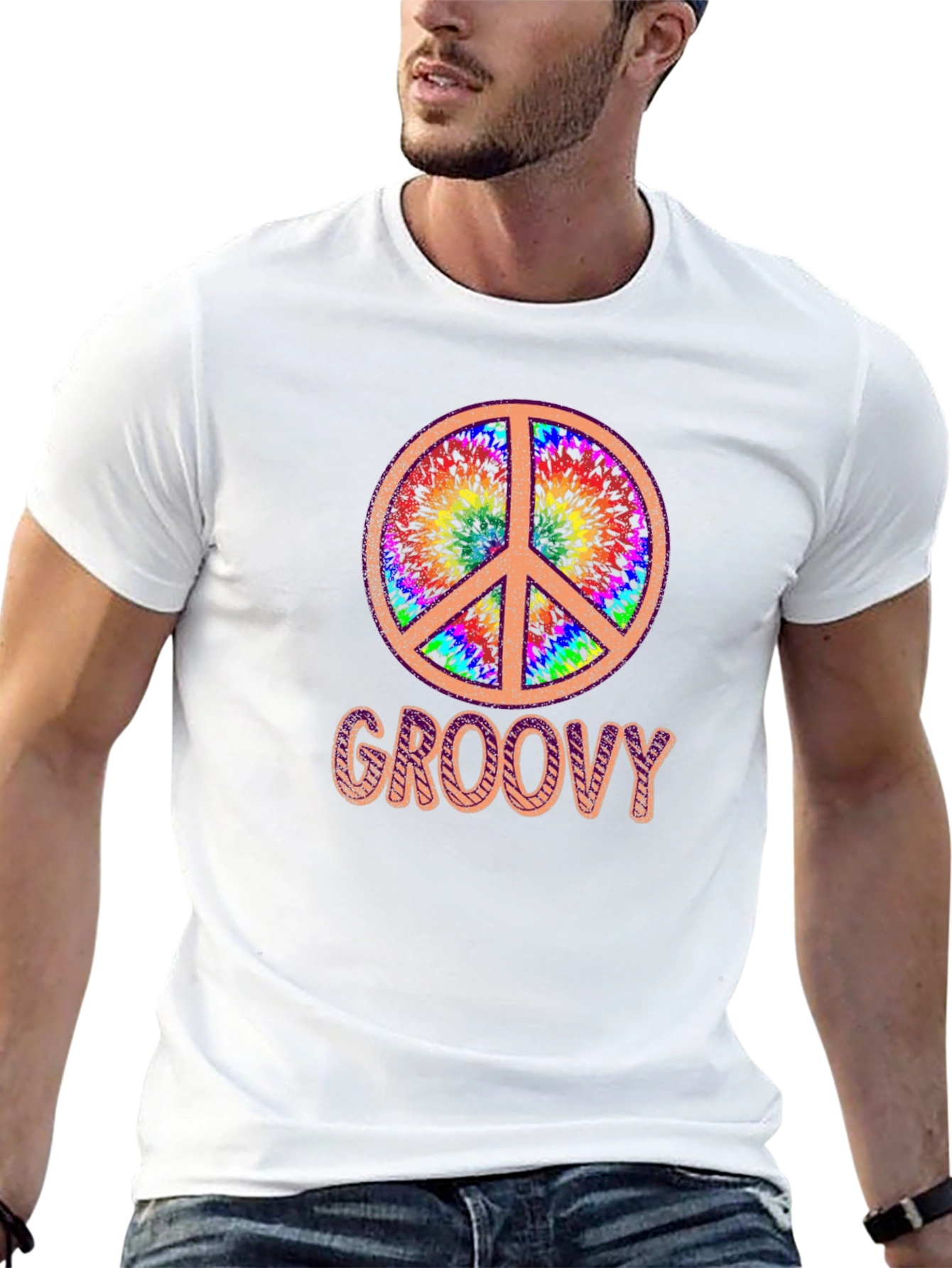 Groovy Tie Dye Peace Sign T-Shirt
