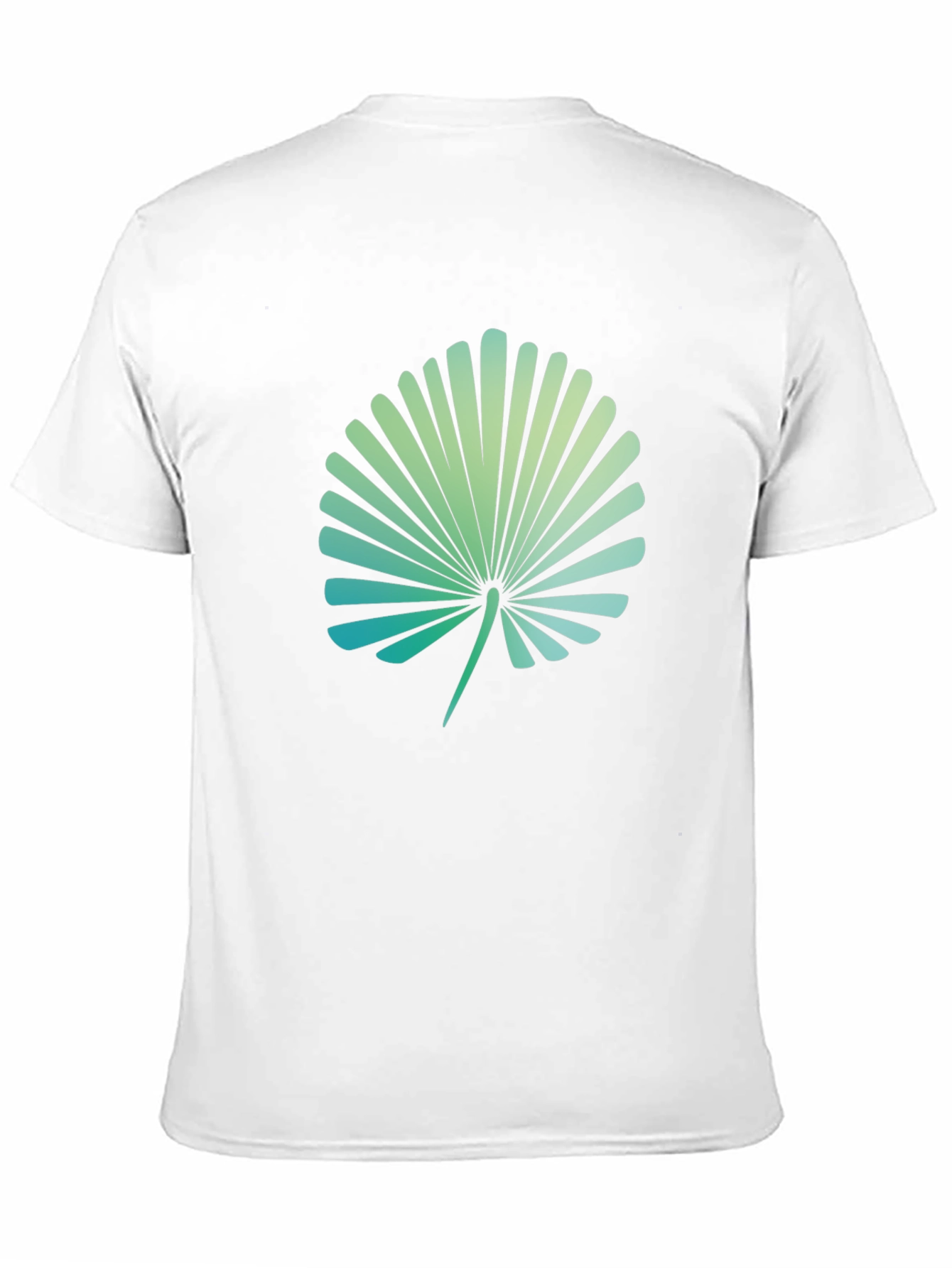 Tropical Leaf Print Black T-Shirt