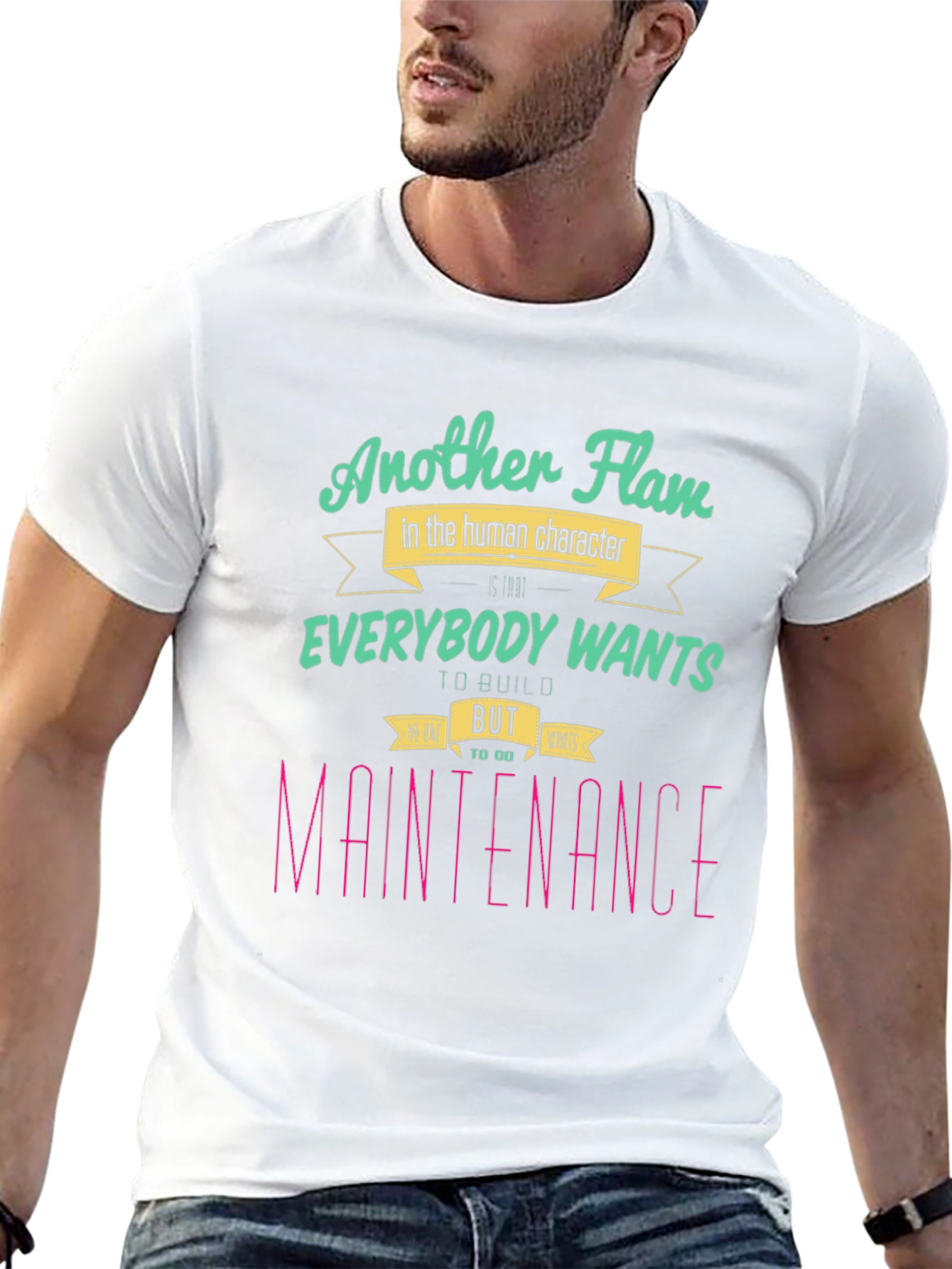 Another Flaw Tee - Human Character Graphic Novelty
