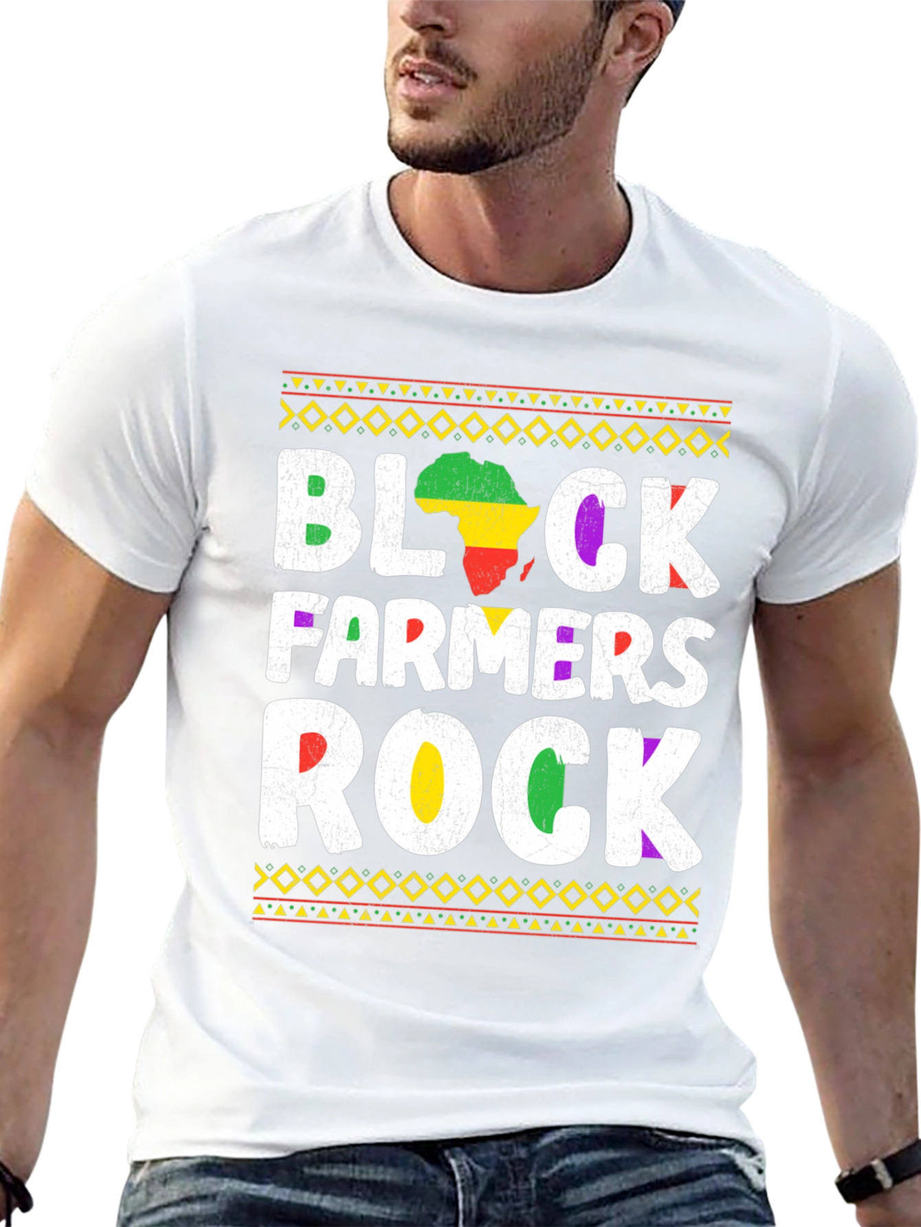 Black Farmers Rock T-Shirt - African Pride