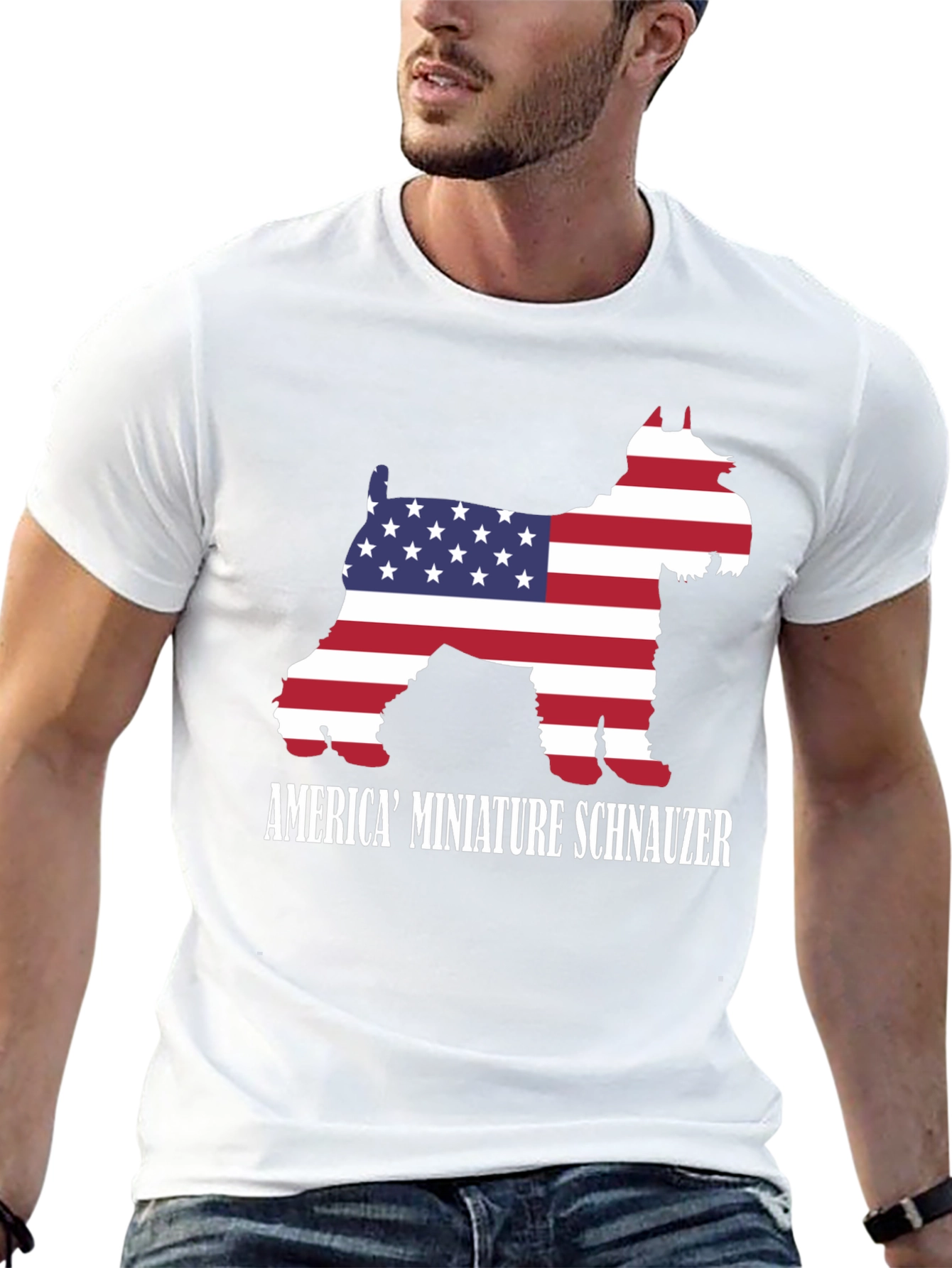 America Miniature Schnauzer T-Shirt