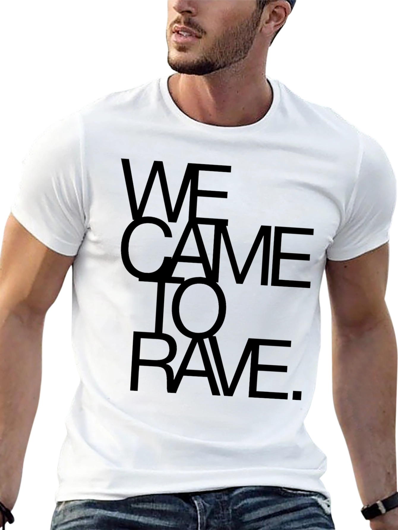 We Came to Rave Black Graphic Tee