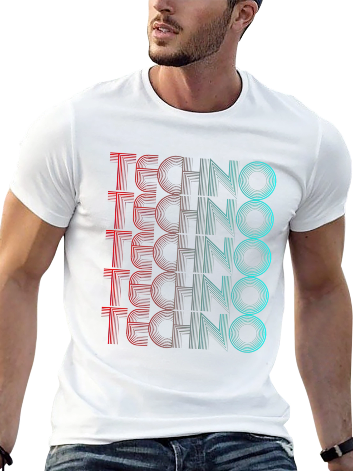 Retro Techno Graphic T-Shirt - Stylish Rave Wear