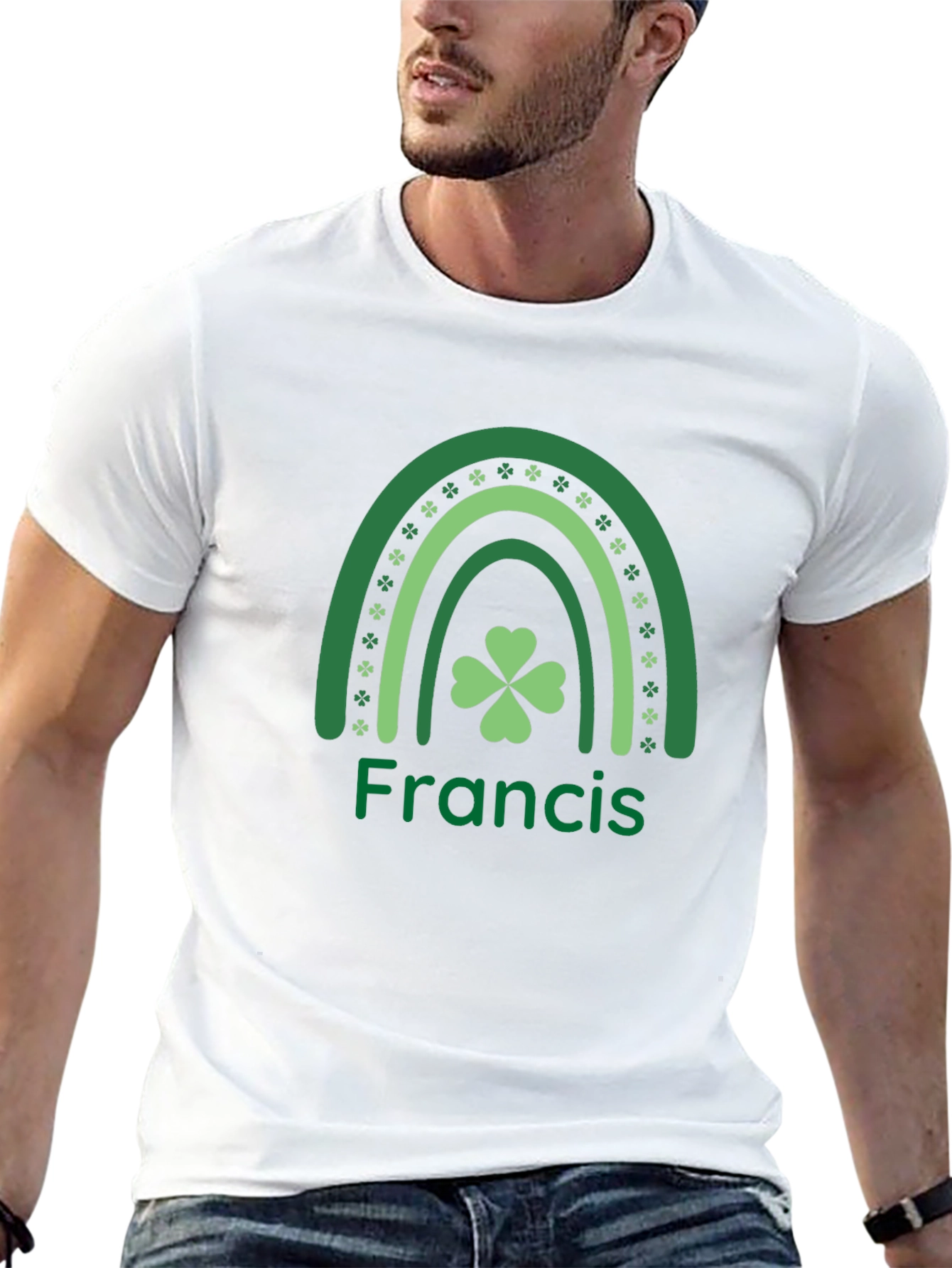 St. Patricks Day Francis Shamrock Rainbow T-Shirt
