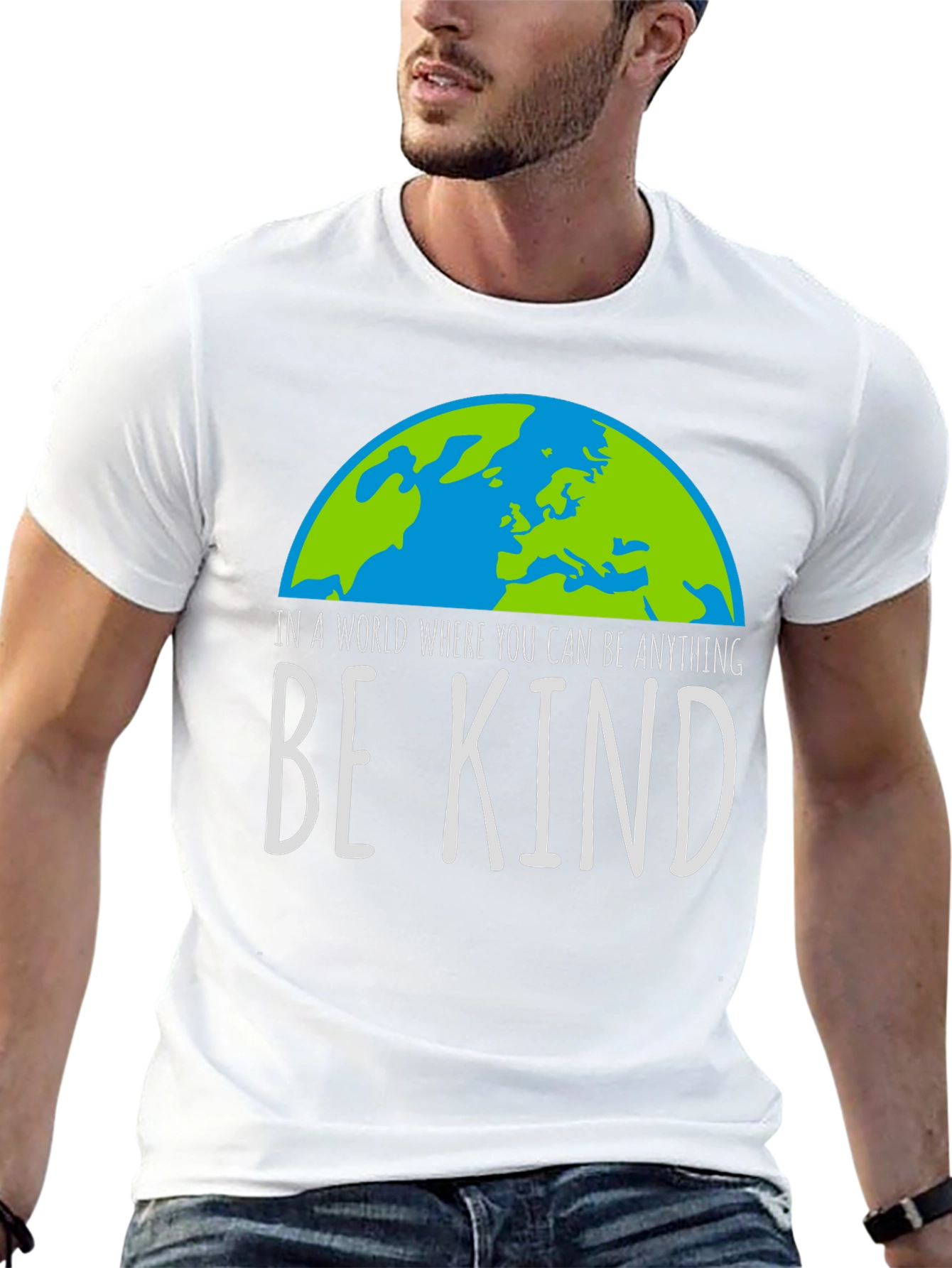 Be Kind T-Shirt Earth Graphic Tee Inspirational Shirt