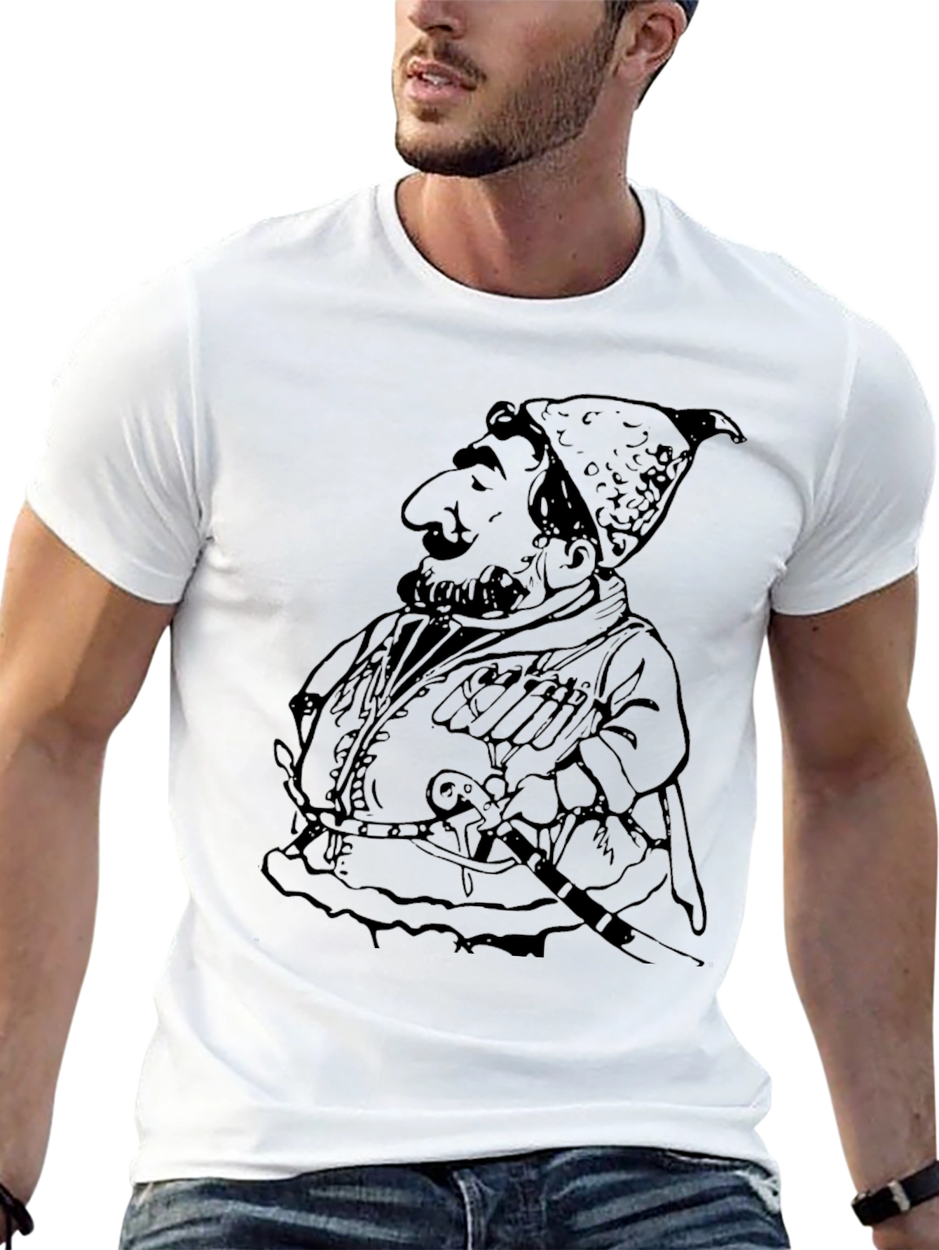 Cartoon Graphic T-Shirt - Black