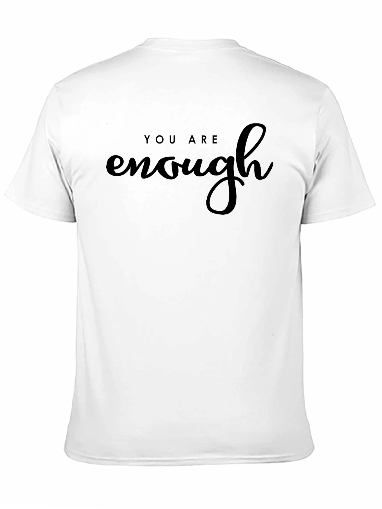 You Are Enough Black Graphic Tee