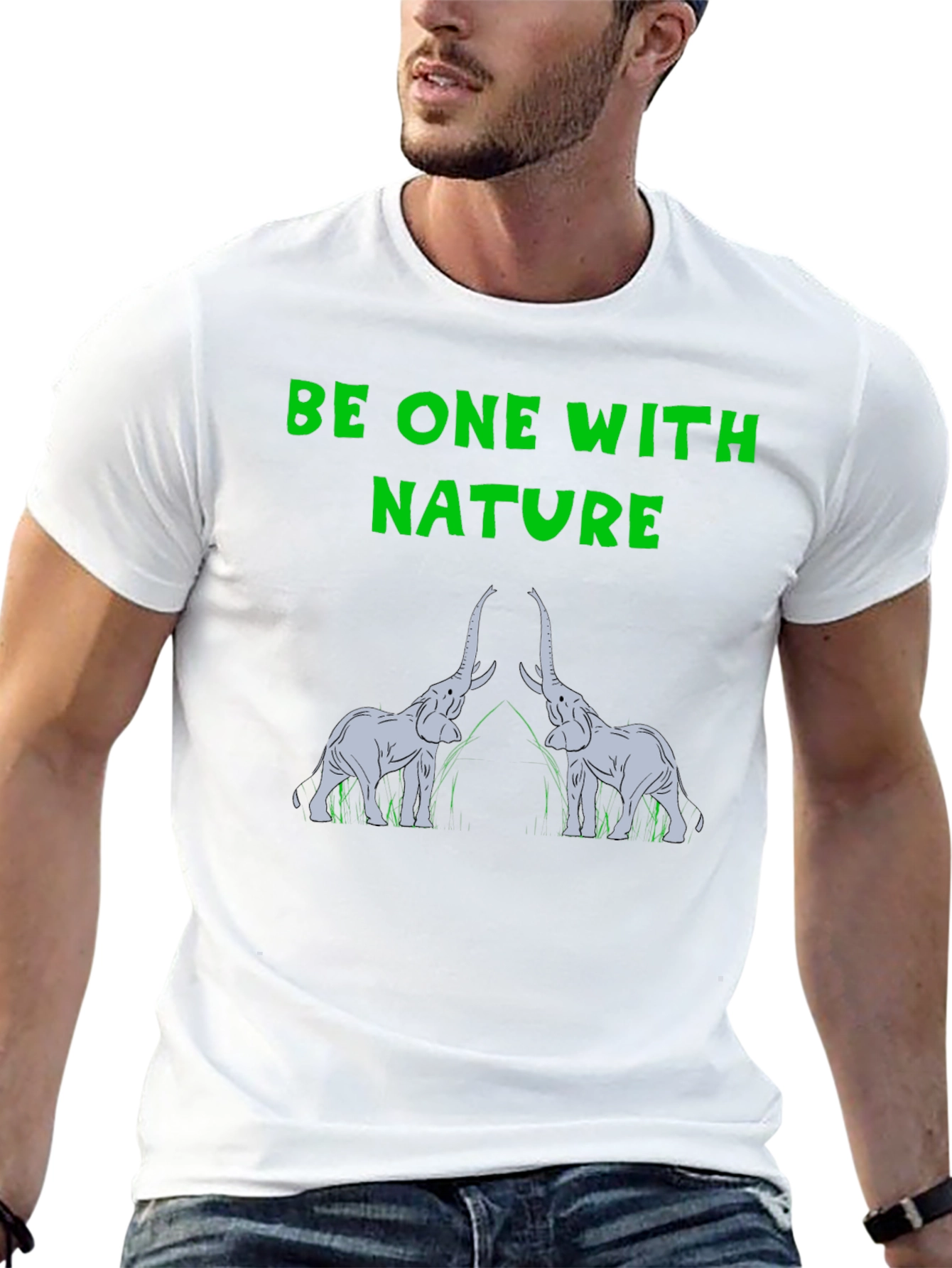 Be One With Nature Elephant Graphic Tee