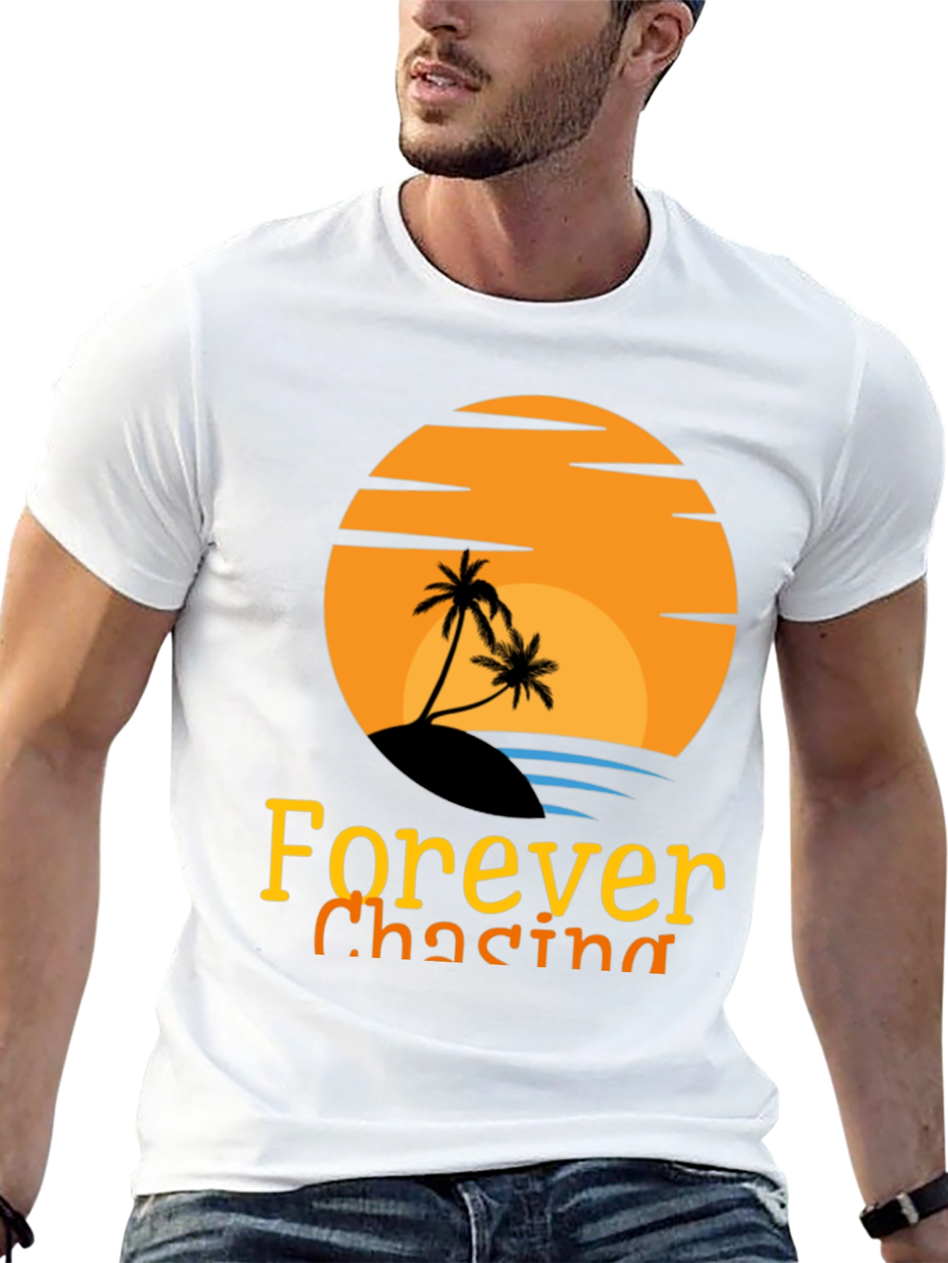 Forever Chasing Sunset Black Graphic Tee