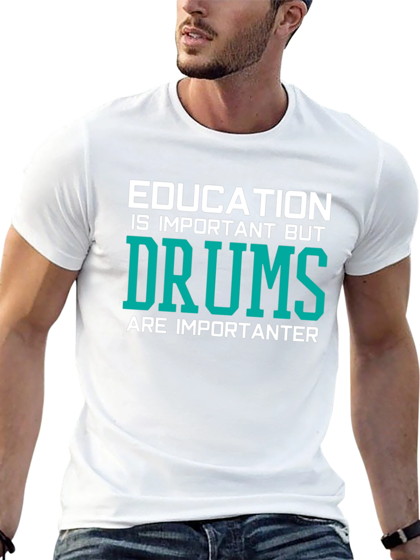 Education vs. Drums Graphic Tee