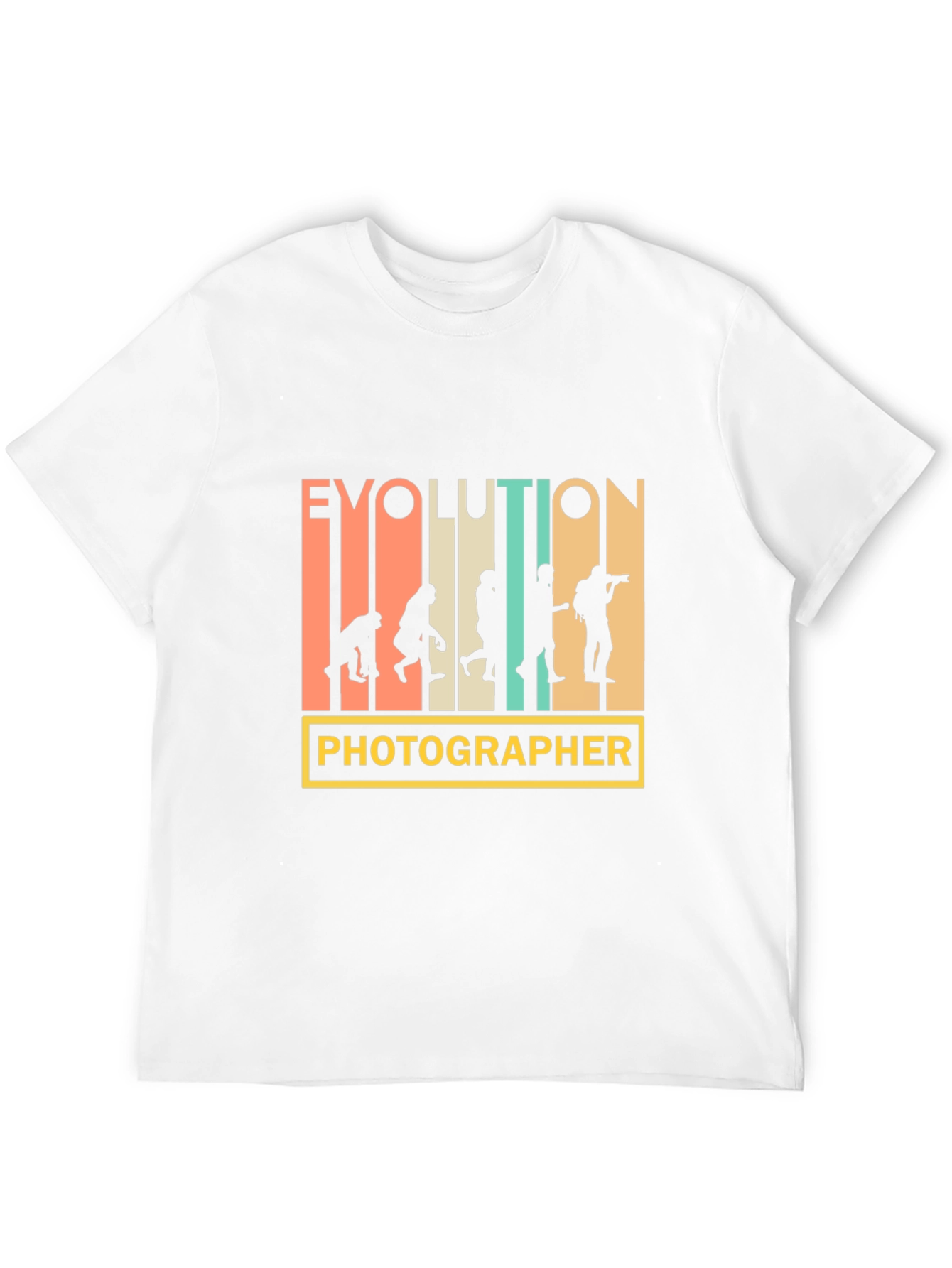 Evolution Photographer T-Shirt - Black Cotton Graphic Tee
