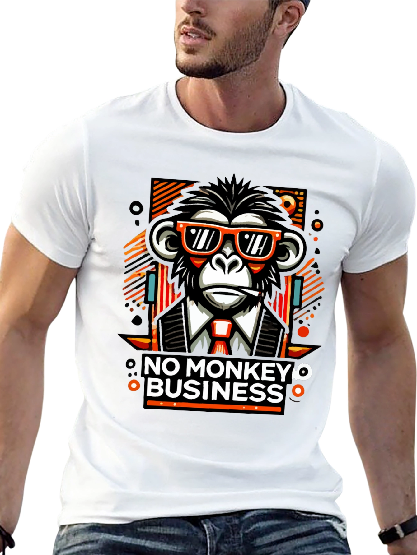 No Monkey Business Graphic T-Shirt
