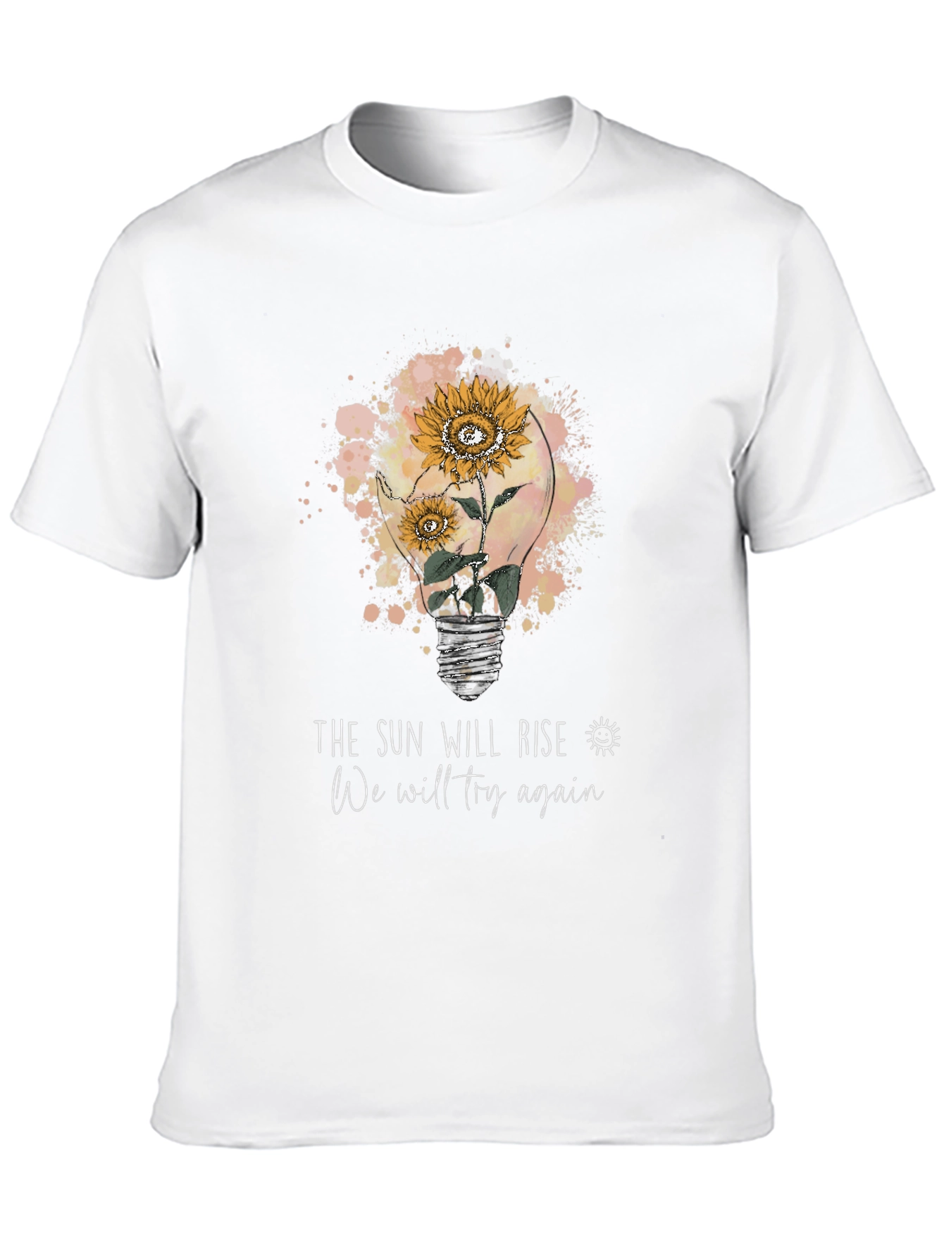 The Sun Will Rise Again Black Graphic Tee