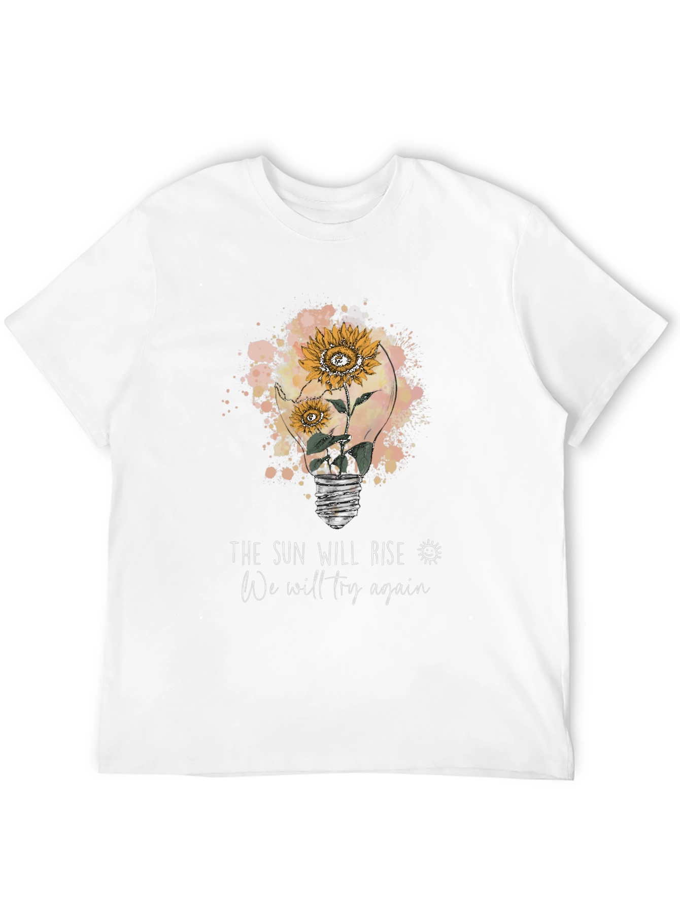 The Sun Will Rise Again Black Graphic Tee