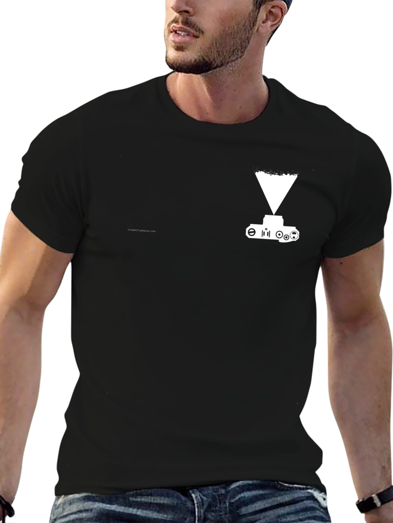 Black Tee Shirt with White Tank Graphic