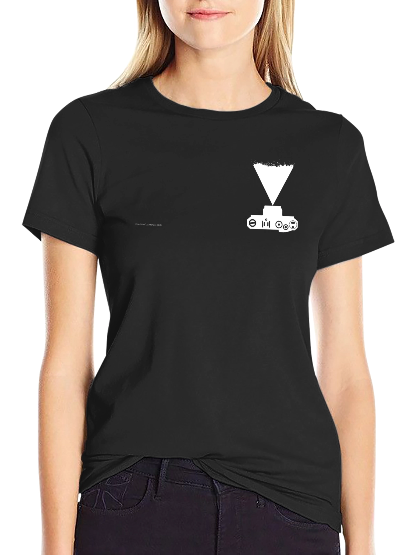 Black Tee Shirt with White Tank Graphic