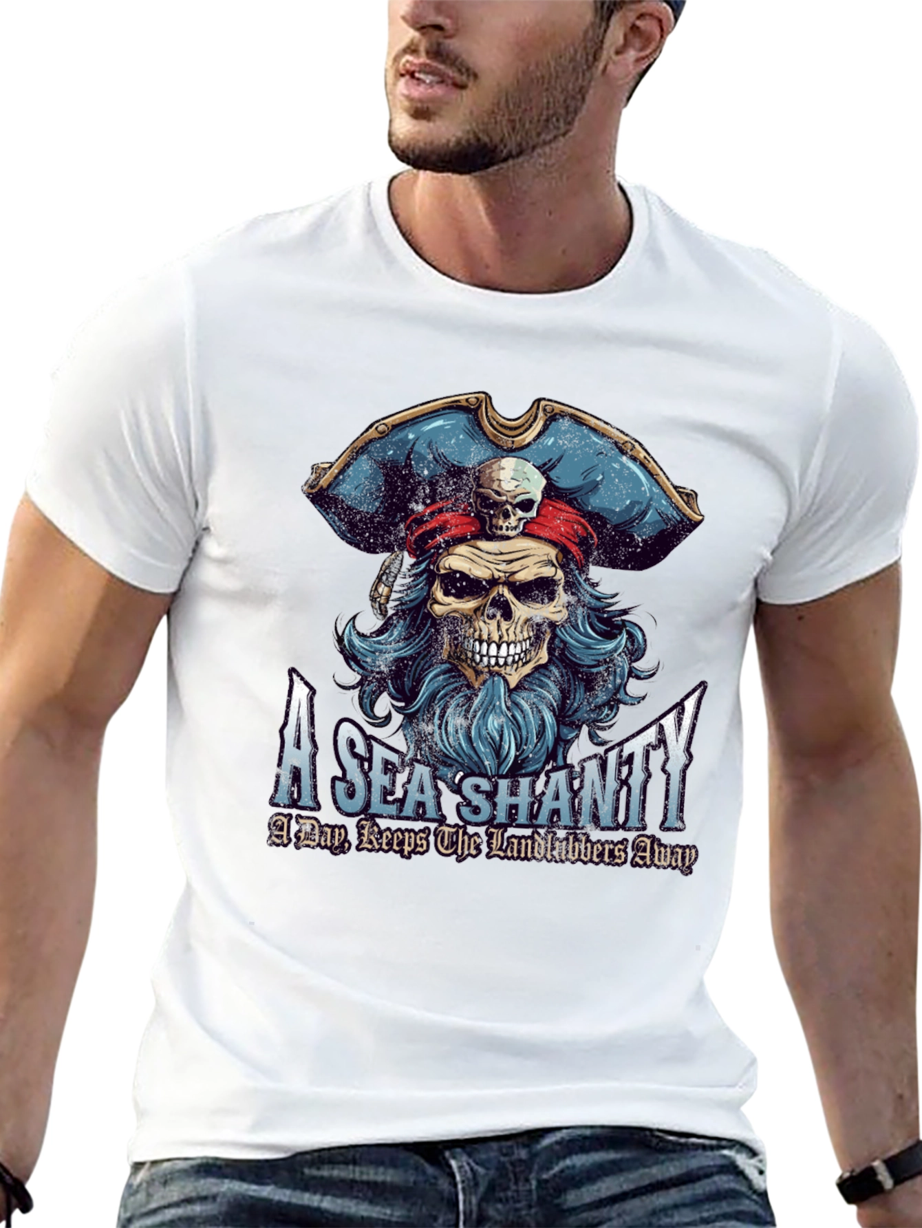 A Sea Shanty T-Shirt Pirate Skull Tee