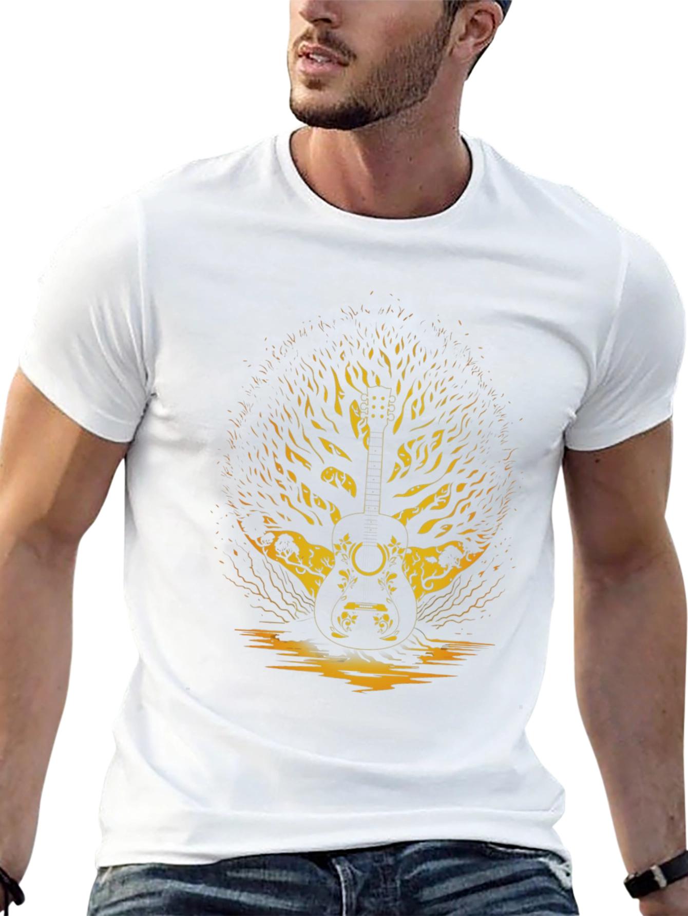 Guitar Tree Graphic Tee - Black Unisex T-Shirt