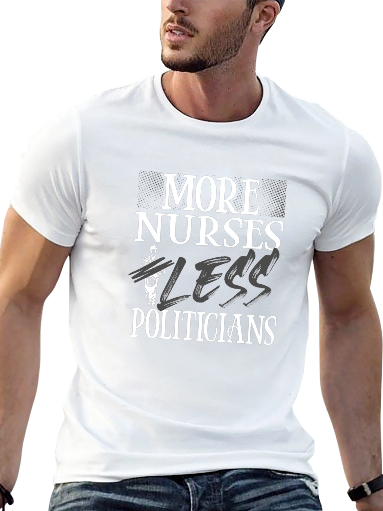 More Nurses Less Politicians Graphic T-Shirt