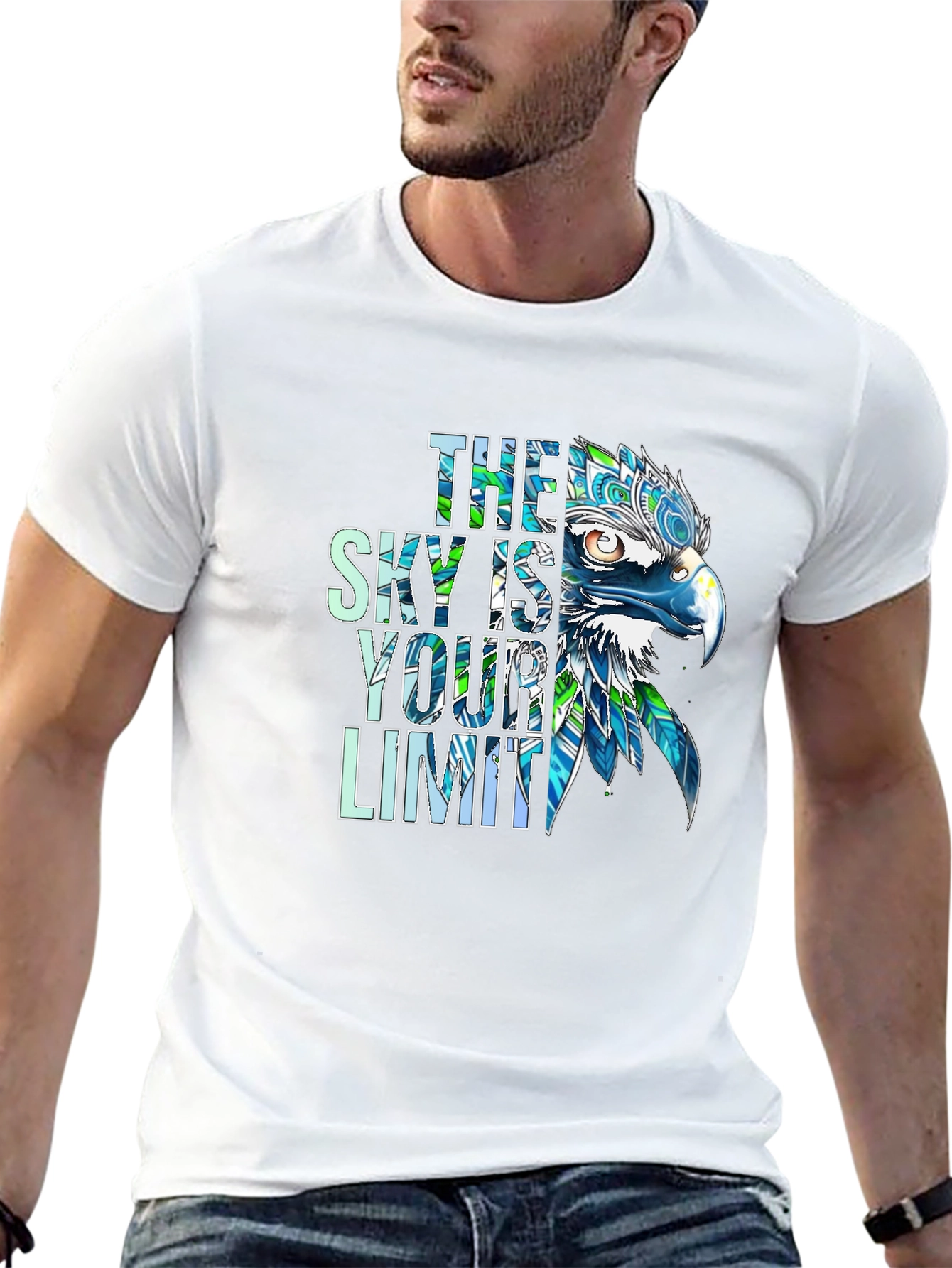 The Sky Is Your Limit Eagle Graphic T-Shirt