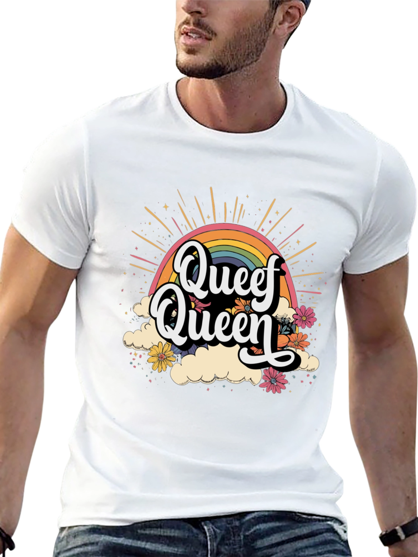 Queef Queen Rainbow Graphic Tee