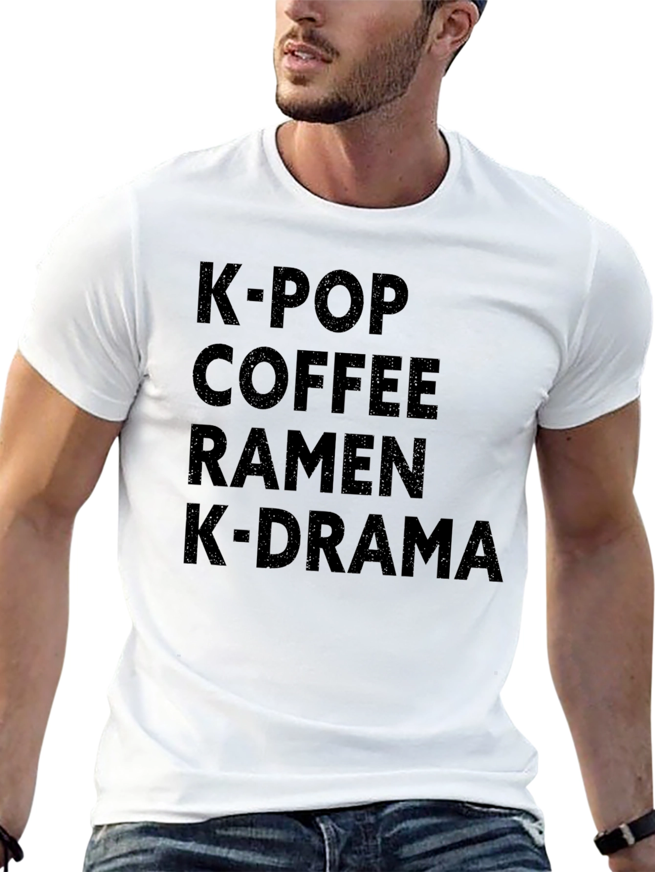 K-Pop Coffee Ramen K-Drama Black Tee
