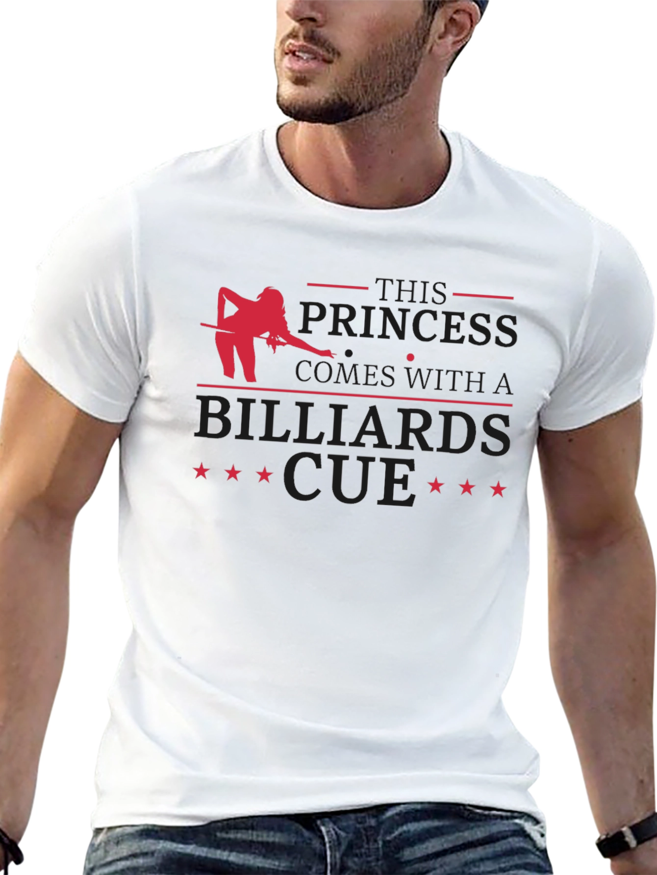 Billiards Princess Cue T-Shirt - Black