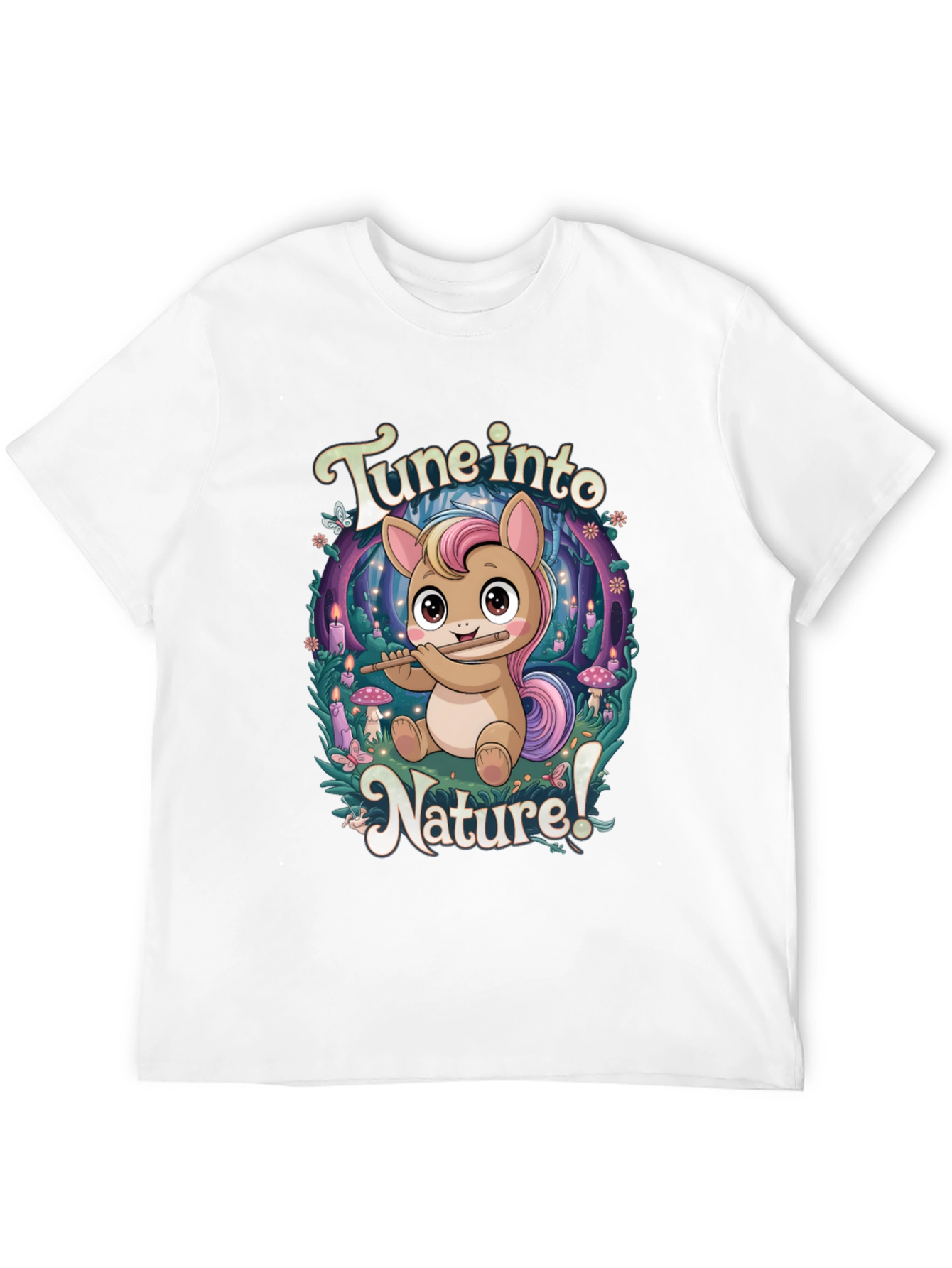Tune Into Nature Black Graphic T-Shirt